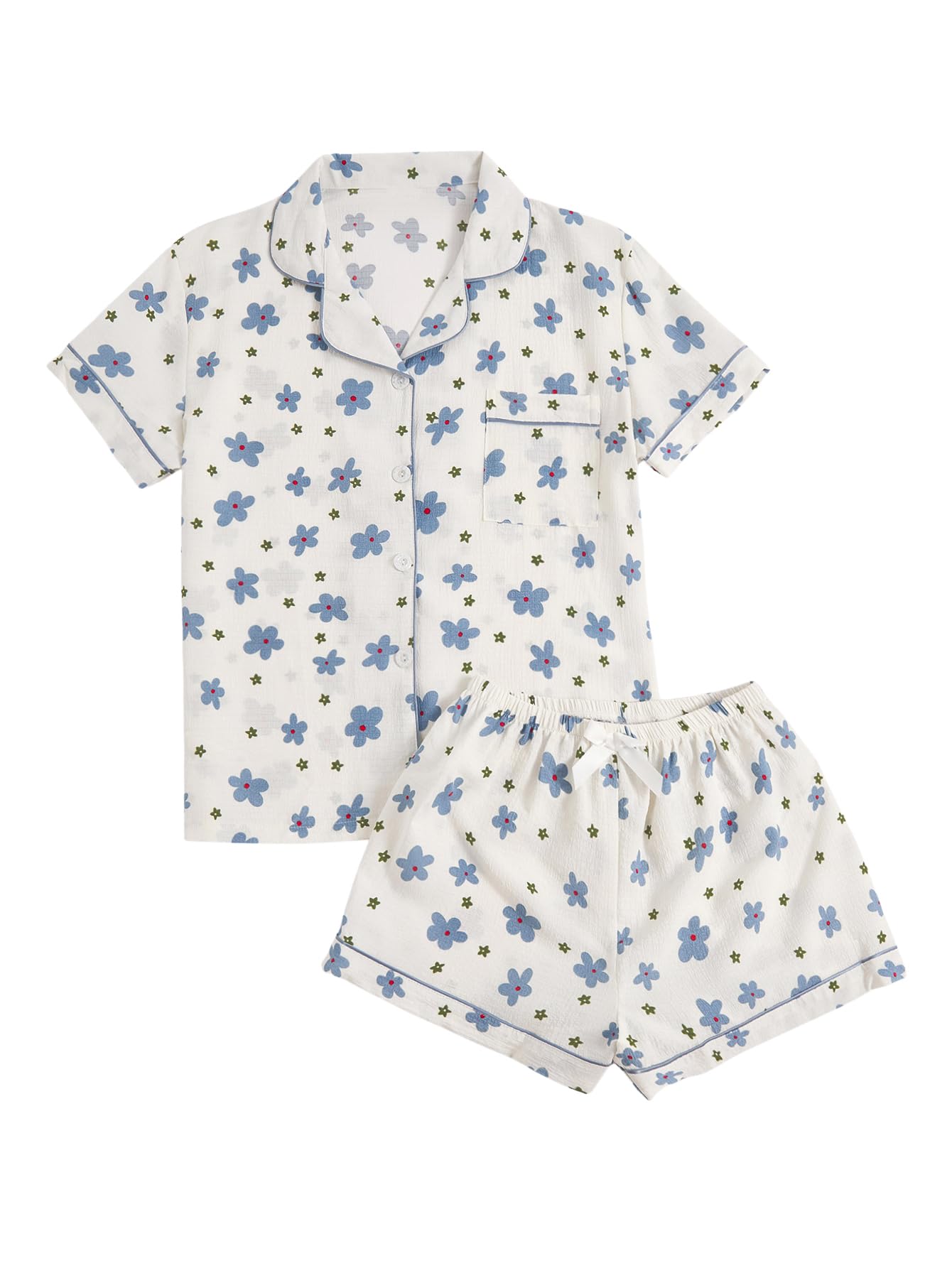 Verdusa Pajamas For Women Set 2 Piece Cute Pjs Sleepwear Lounge Sets