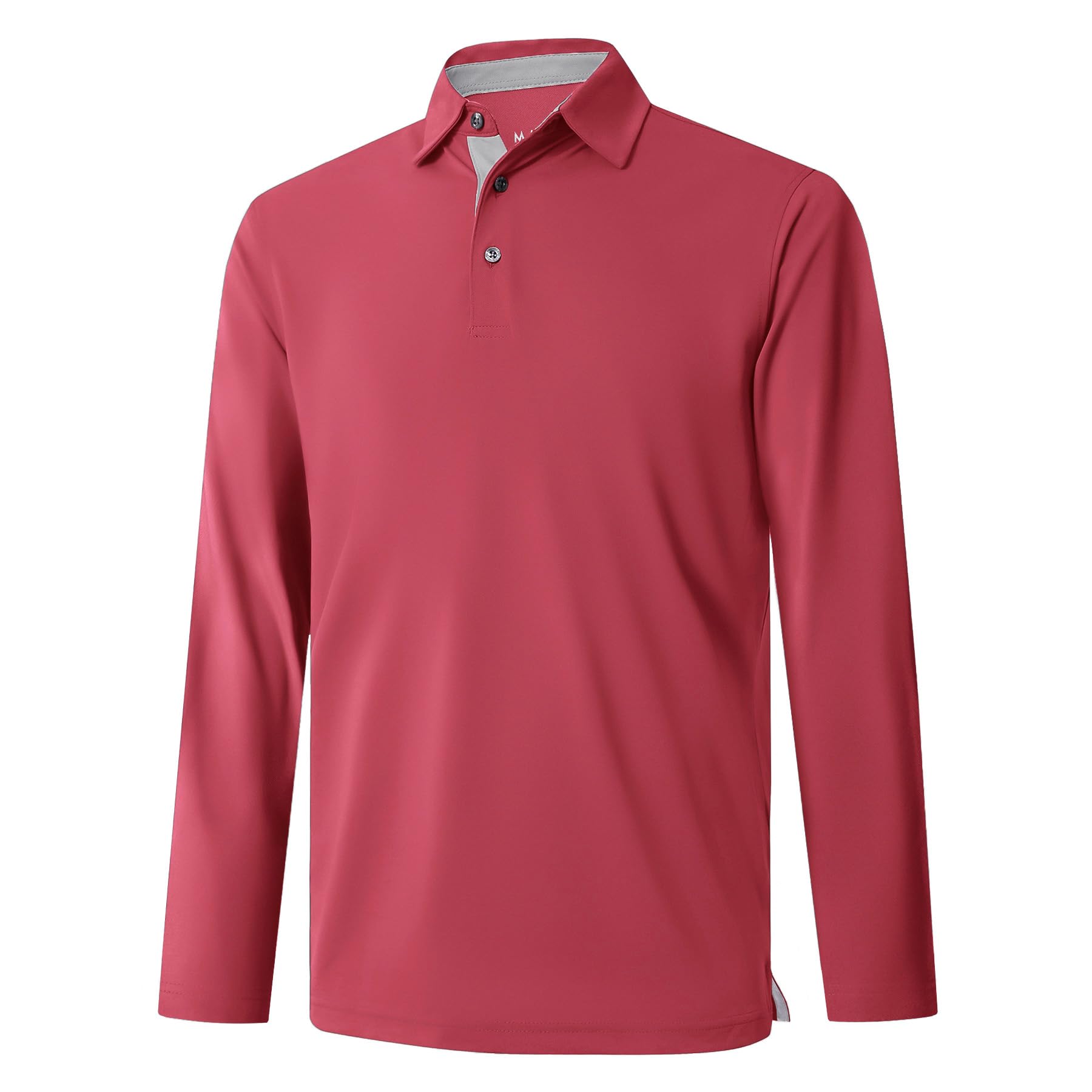 Mens Golf Shirt Short and Long Sleeve Moisture Wicking Dry Fit Performance Solid Casual Pique Golf Polo Shirts for Men