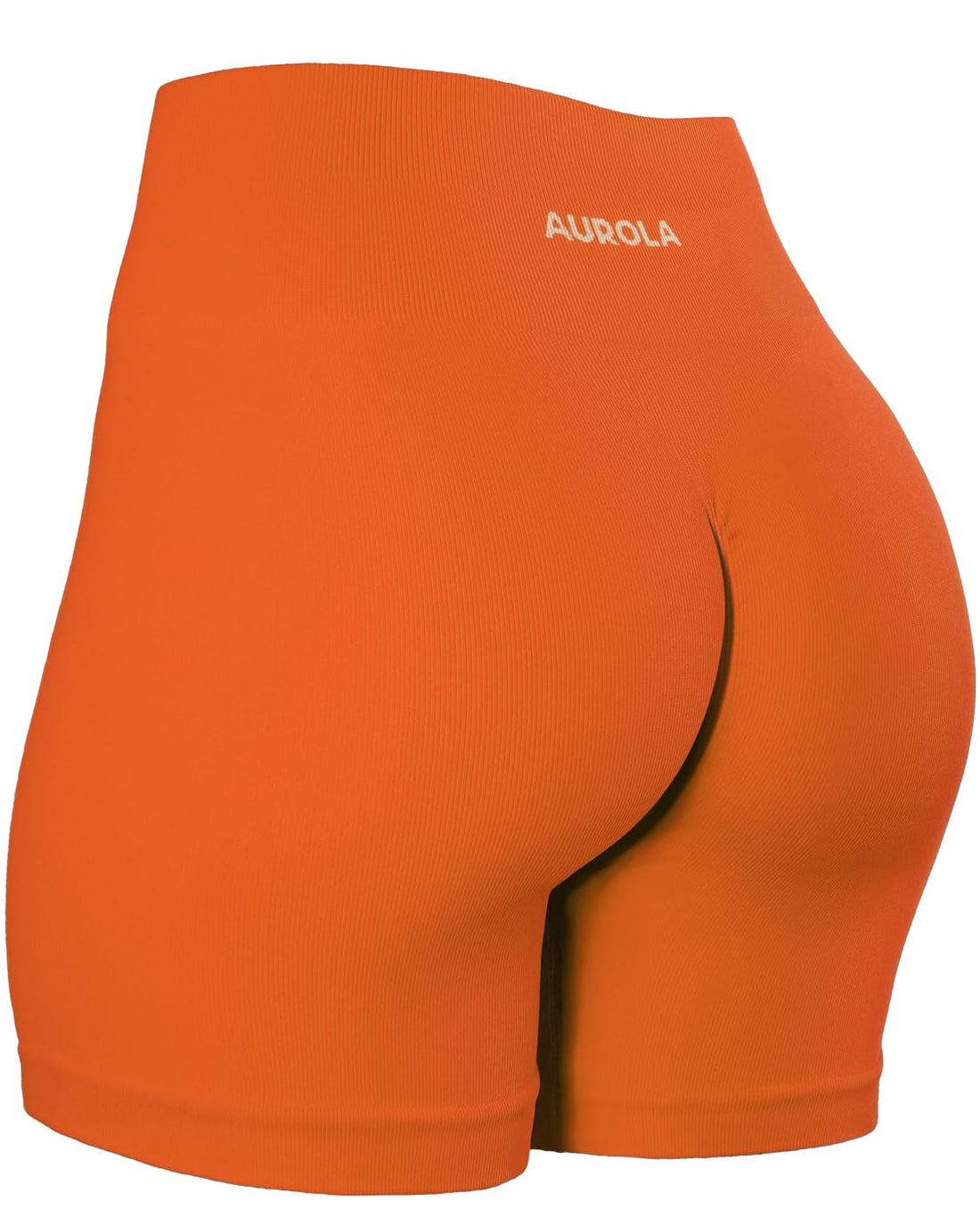 AUROLA Power Workout Shorts for Women Tummy Control Squat Proof Ribbed Thick Seamless Scrunch Active Short
