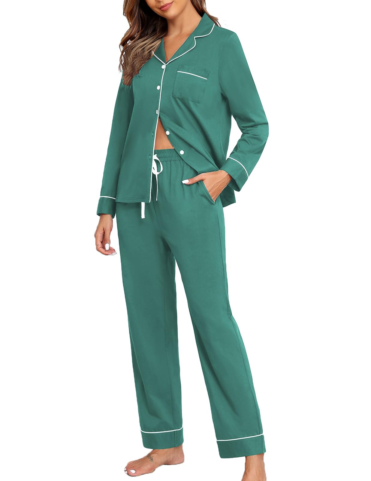 Veseacky Womens Pajamas Sets Lounge Sets for Women with Pockets for Home and Pajama Parties Suitable for all Seasons