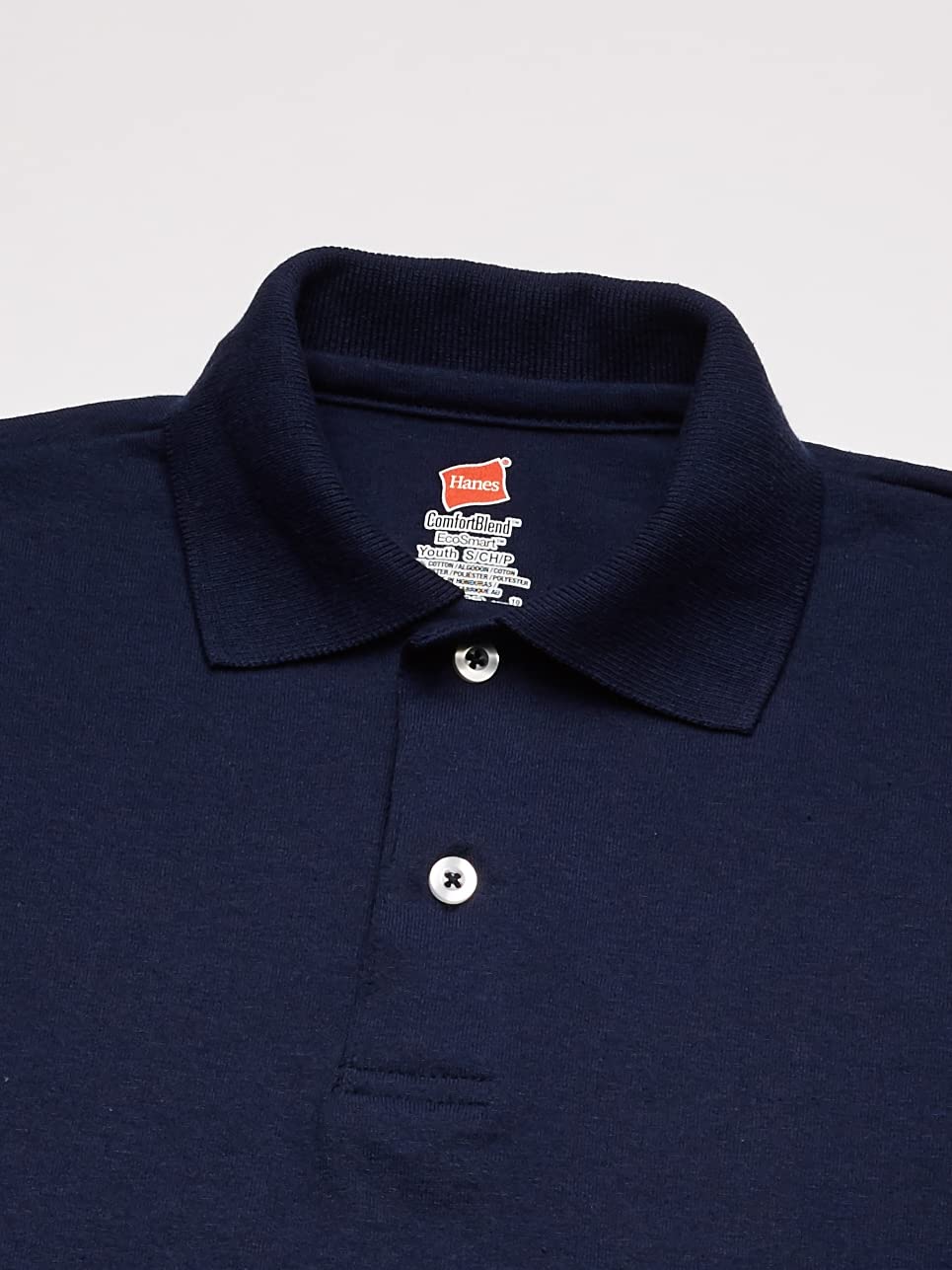Hanes Boys' Short Sleeve Eco Smart Jersey Polo