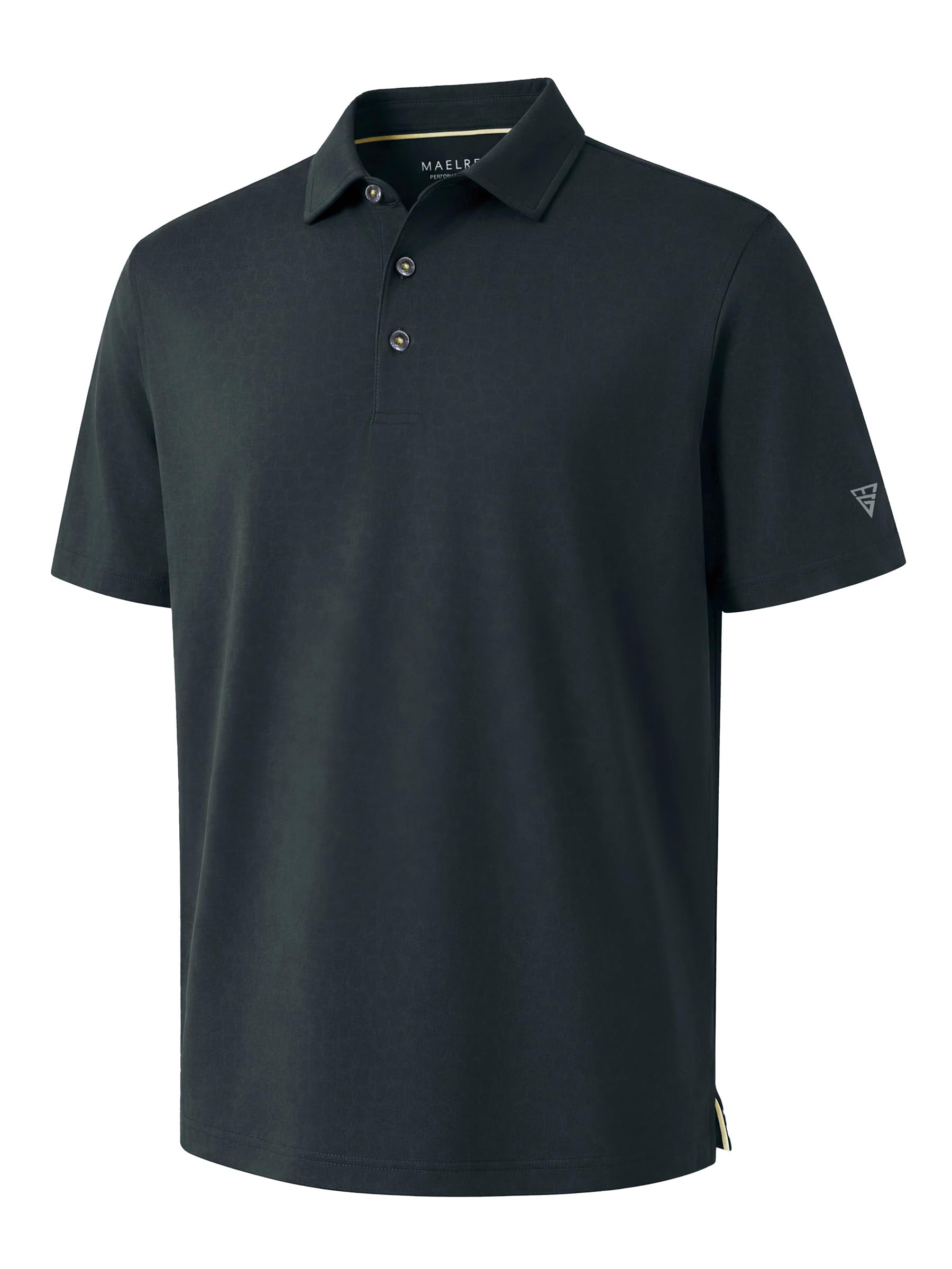 Mens Polo Shirts Short Sleeve Jacquard Casual Nylon Blend Solid Stylish Dry Fit Performance Collared Golf Polo Shirts for Men