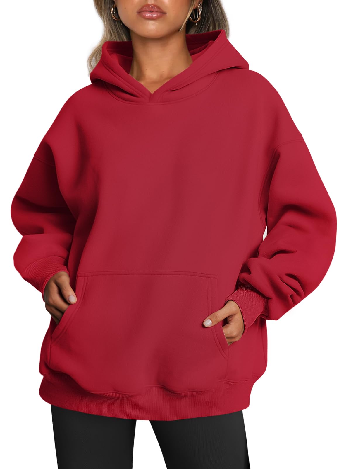 Trendy Queen Women Oversized Hoodies Fall Outfits | Gentle Skin Feel, Aesthetic Drop Shoulder, Large Kangaroo Pocket, Seamless Daily Outfit Match