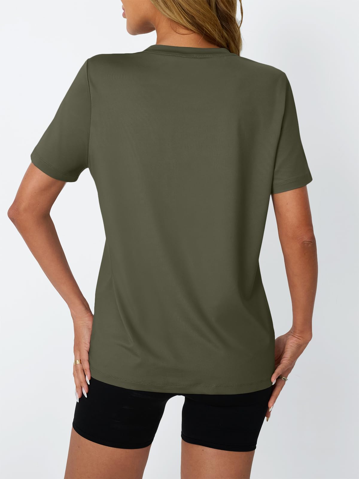 AUTOMET Women's Workout Shirts Short Sleeve Tops for Running Hiking Gym Athletic