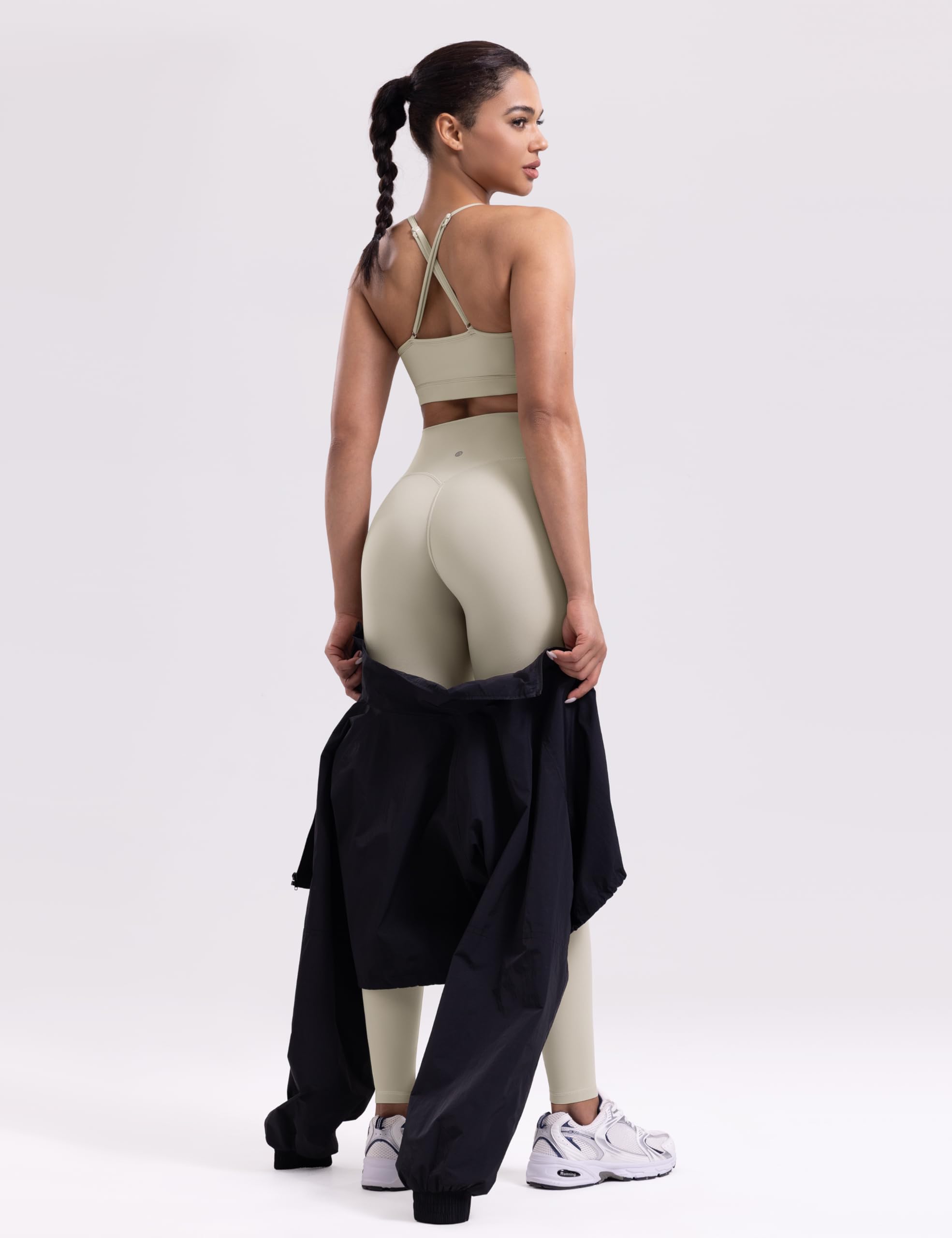 ENERBLOOM Yoga Leggings for Women Hidden Scrunch 25"/28"