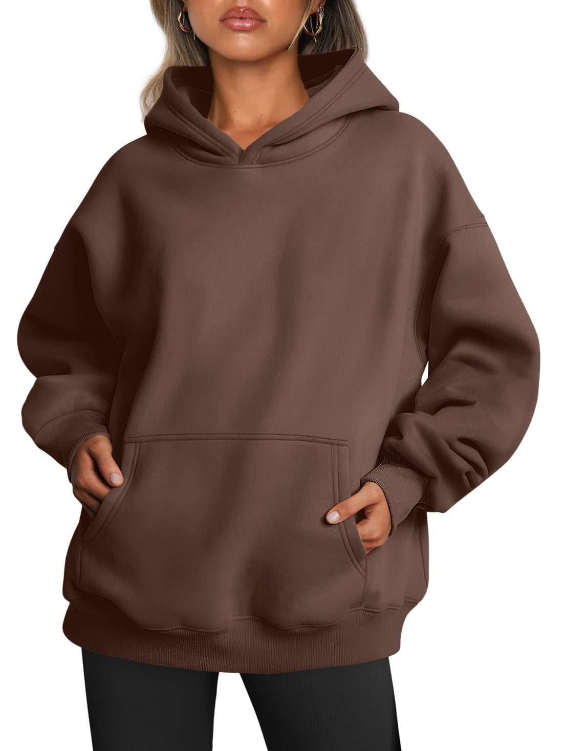 Trendy Queen Women Oversized Hoodies Fall Outfits | Gentle Skin Feel, Aesthetic Drop Shoulder, Large Kangaroo Pocket, Seamless Daily Outfit Match