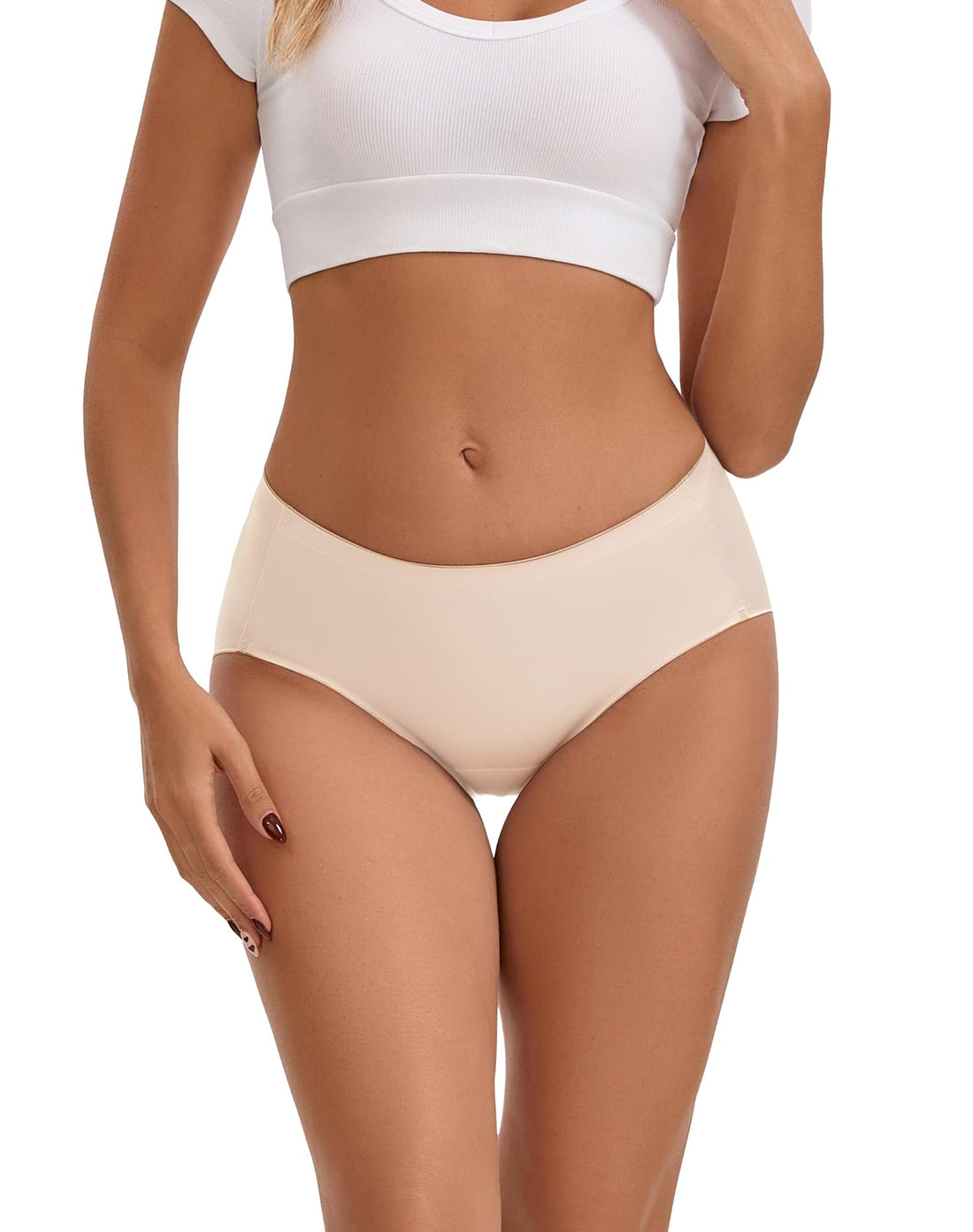 INNERSY Women's Seamless Underwear Silky Hipster 6-Pack
