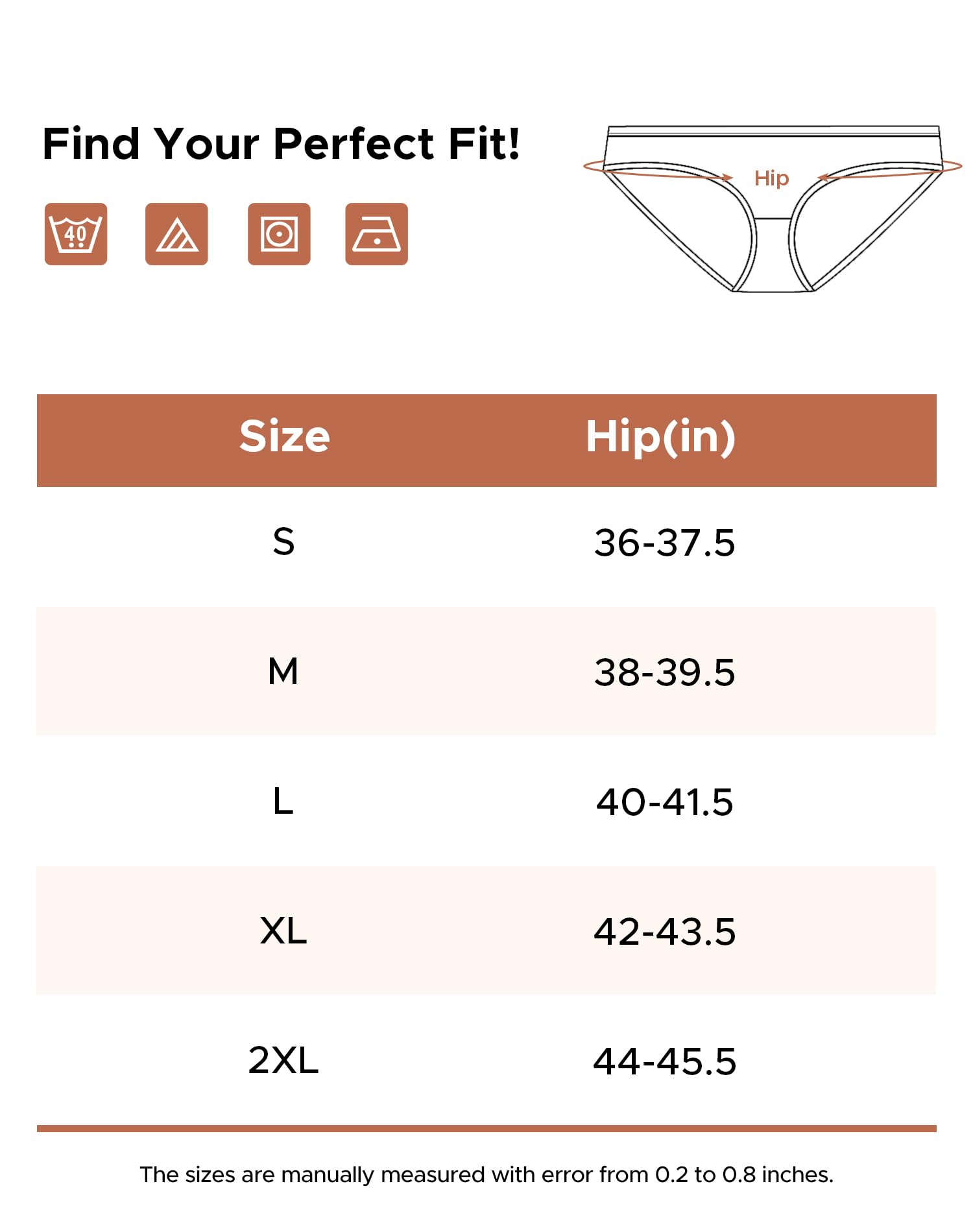 INNERSY Women's Cotton Underwear Low Rise Hipster Panties 6-Pack