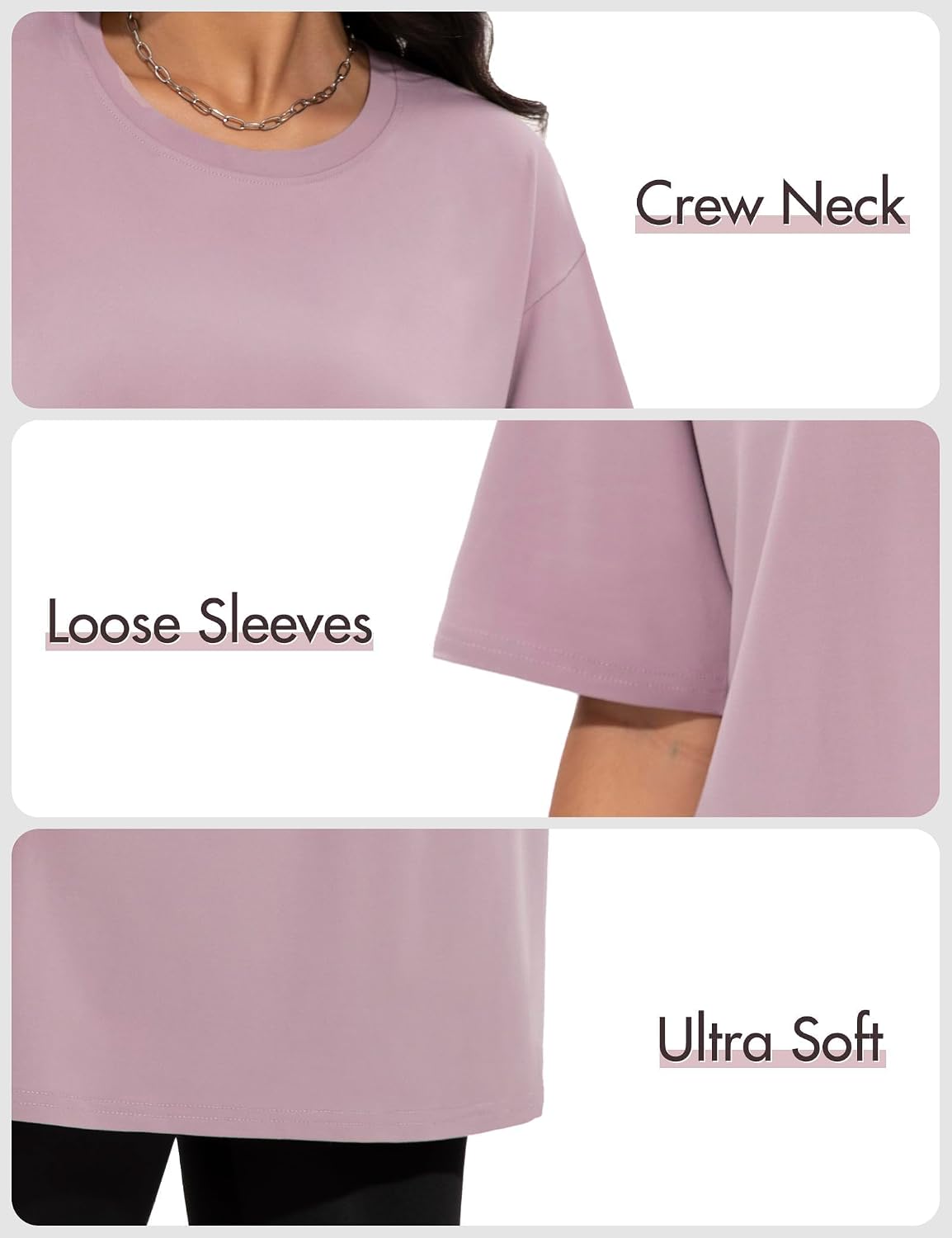 Siimcuzy 2/3/4 Pack Oversized Tshirts for Women Short Sleeves Workout Tops | Loose Fit, Crew Neck, Baggy, Summer, Casual, Gym, Plus Size, Plain, Tops, Fashion, Clothes, 2026