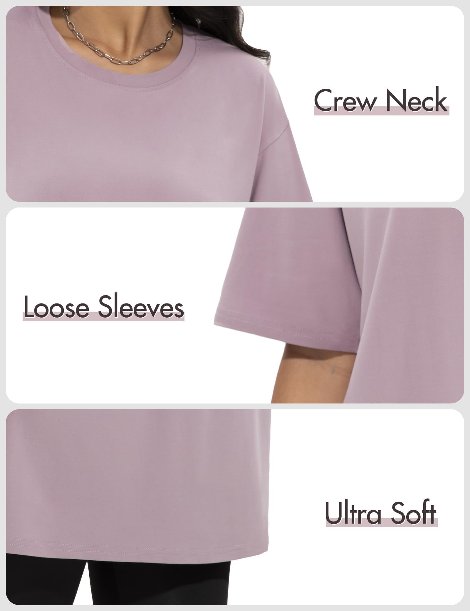 Siimcuzy 2/3/4 Pack Oversized Tshirts for Women Short Sleeves Workout Tops | Loose Fit, Crew Neck, Baggy, Summer, Casual, Gym, Plus Size, Plain, Tops, Fashion, Clothes, 2026