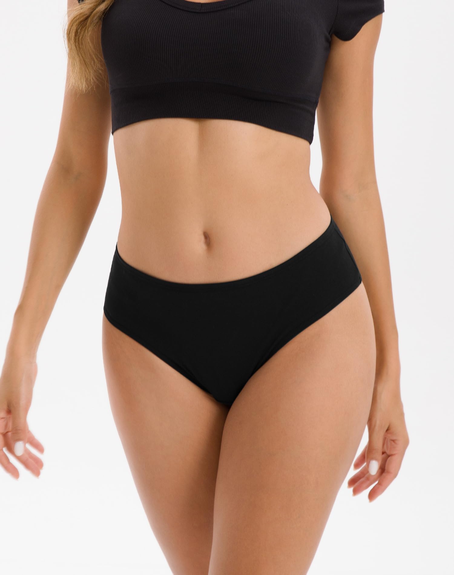 INNERSY Women's Cotton Underwear Cheeky Hipster Panties 6-Pack
