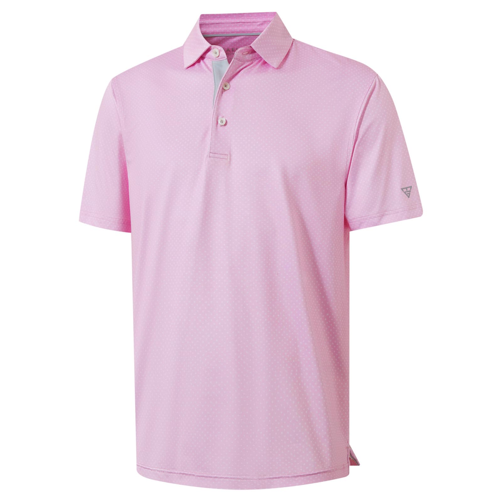 M MAELREG Mens Golf Shirt Print Performance Moisture Wicking Dry Fit Short Sleeve Casual Collared Polo Shirts for Men