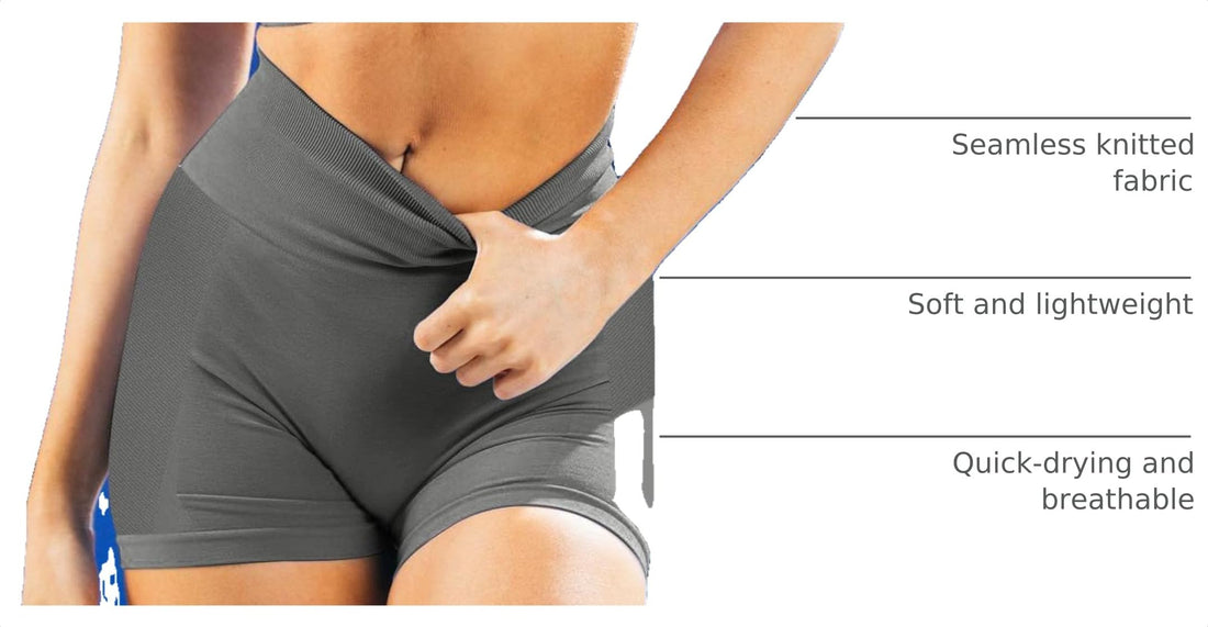 VVX 3 Piece Workout Shorts Womens Seamless High Waist Butt Lifting Scrunch Yoga Gym Shorts