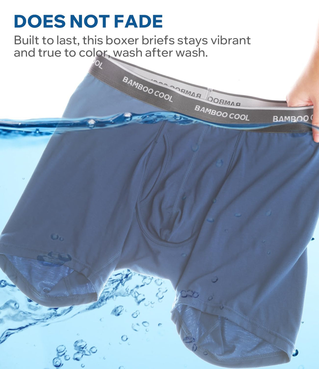 BAMBOO COOL Ultra Soft Mens Underwear Boxer Briefs 6-Pack | Bamboo Fabric‌,No Ride Up,More Breathable Than Cotton