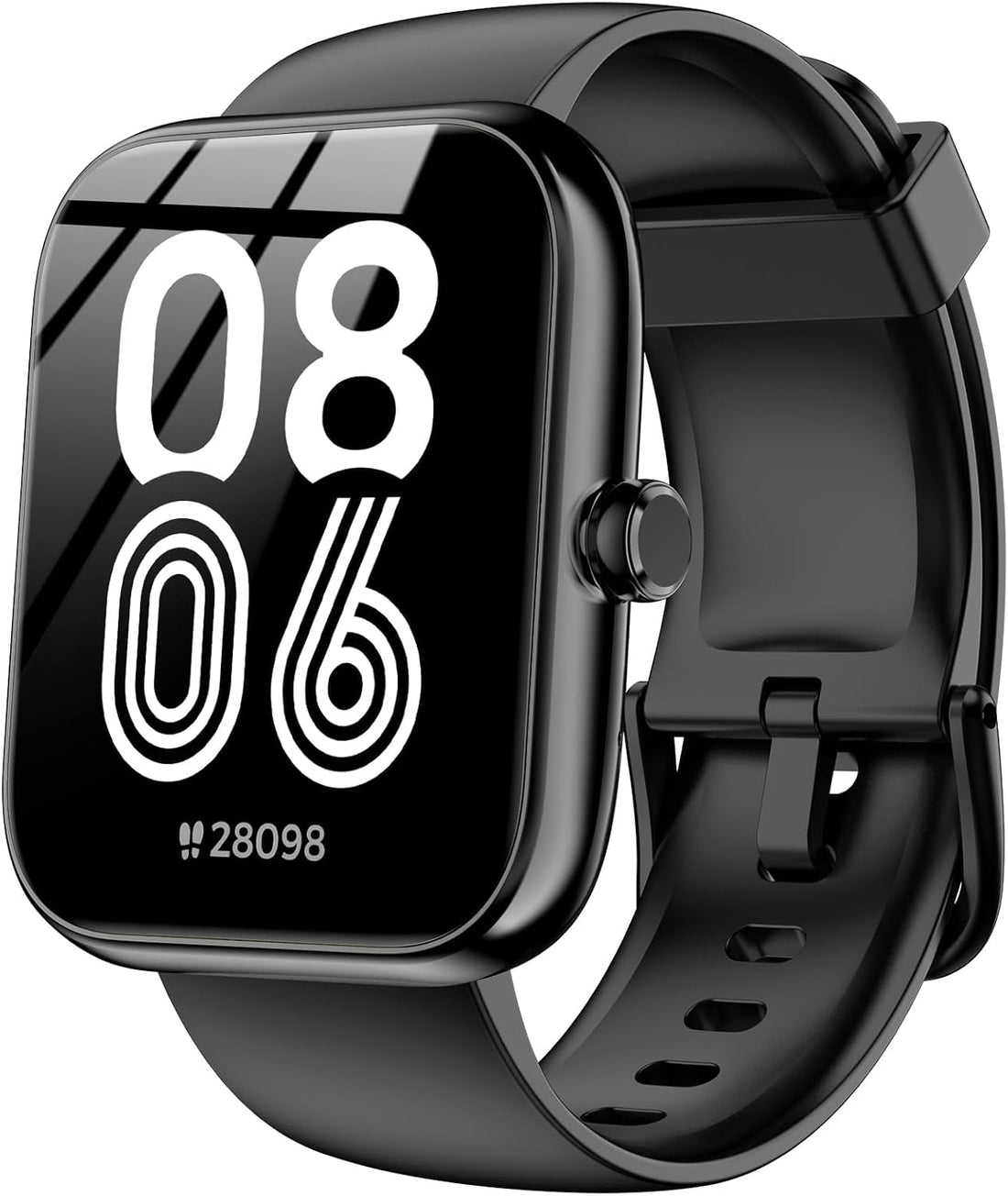 Smart Watch with Alexa Built-in, 1.83" HD Health Fitness Tracker, Bluetooth Calls/Notifications, 120+ Sports Modes, 24/7 Heart Rate/Sleep Tracking, IP68 Waterproof for iPhone and Android (Black)
