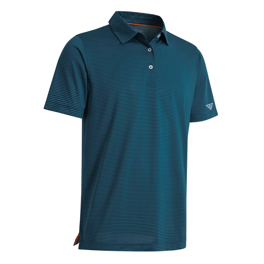 Men's Golf Polo Shirts Short Sleeve Striped Performance Moisture Wicking Dry Fit Golf Shirts for Men