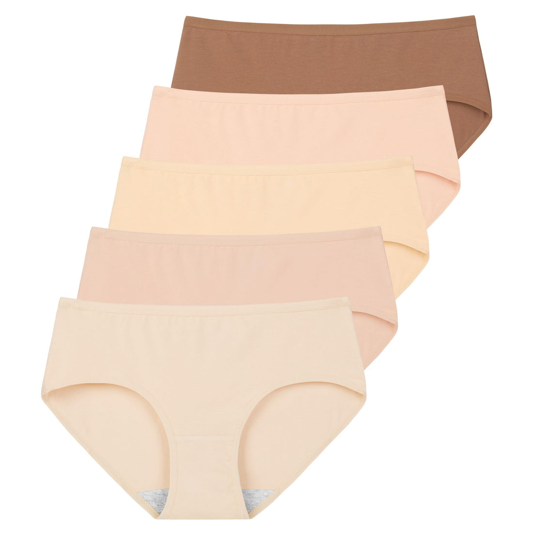 INNERSY Womens Underwear Cotton Hipster Panties Soft Breathable Ladies Briefs 5-Pack