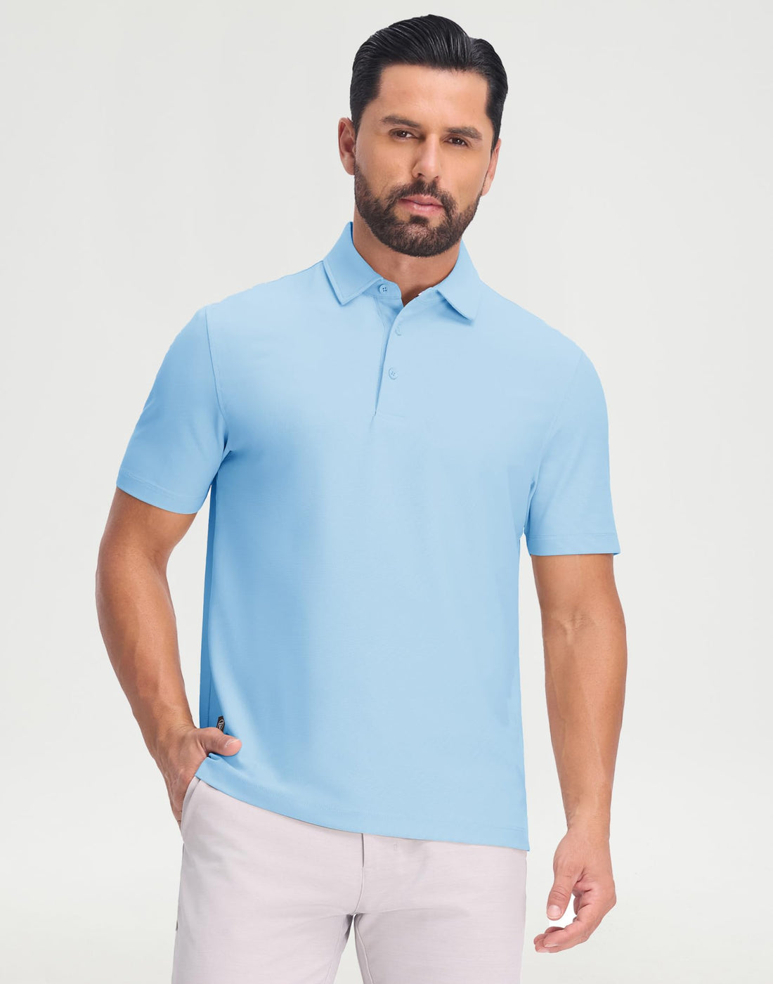 M MAELREG Golf Shirts for Men Dry Fit Waffle Textured Collared Short Sleeve Moisture Wicking Casual Sports Mens Polo Shirts