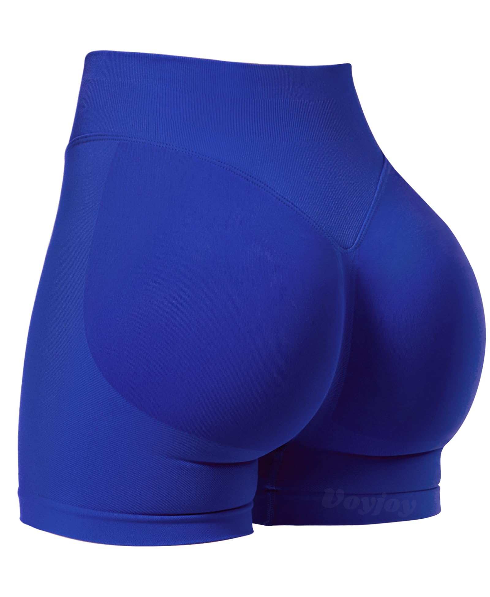 VOYJOY Women Workout Impact Shorts 2.5"/ 3.6"/ 4.5"/ 6" Scrunch Butt Booty | Tummy Control, High Waisted, Bike Short, Gentle Compression, for Women