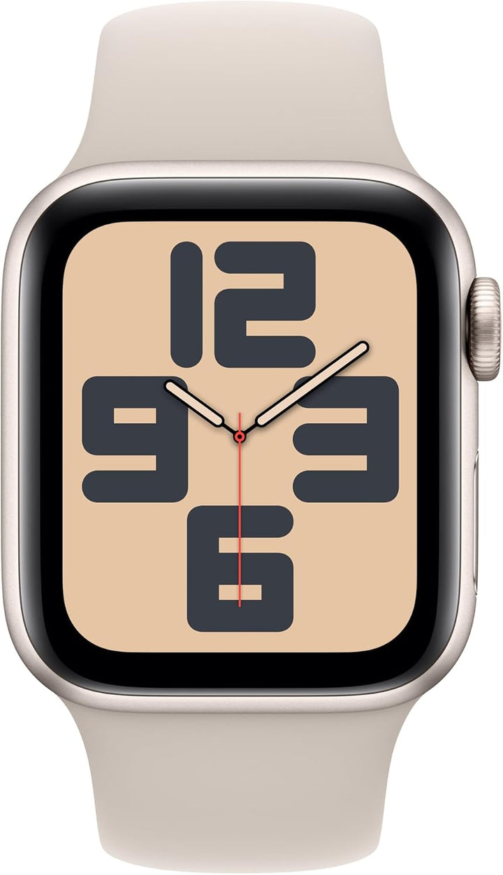 Apple Watch SE (2nd Gen) [GPS + Cellular 40mm] Smartwatch with Starlight Aluminum Case with Starlight Sport Band S/M (Renewed)
