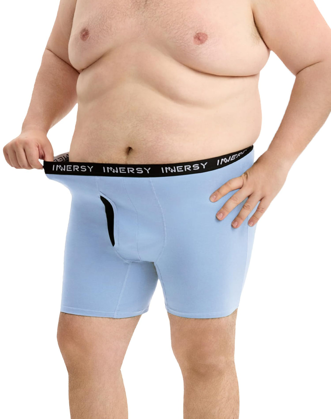 INNERSY Men's Big and Tall Boxer Briefs Cotton Moisture Wicking Underwear 4-Pack
