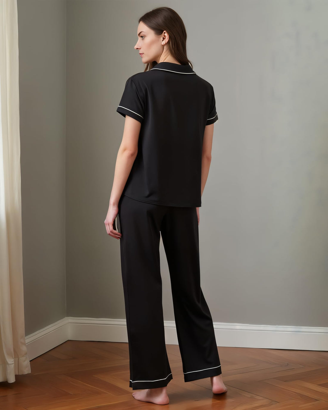 BORN Pajamas for Women Set Button Down