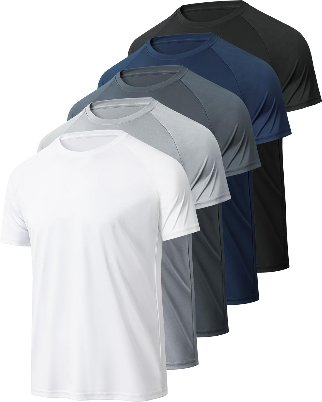 BALENNZ Workout Shirts for Men Short Sleeve Mens Athletic T-Shirts | Moisture Wicking Quick Dry Tee, Crew Neck Multi-Pack Running Gym Fitness Casual Daily Activewear, Soft Breathable Fabric