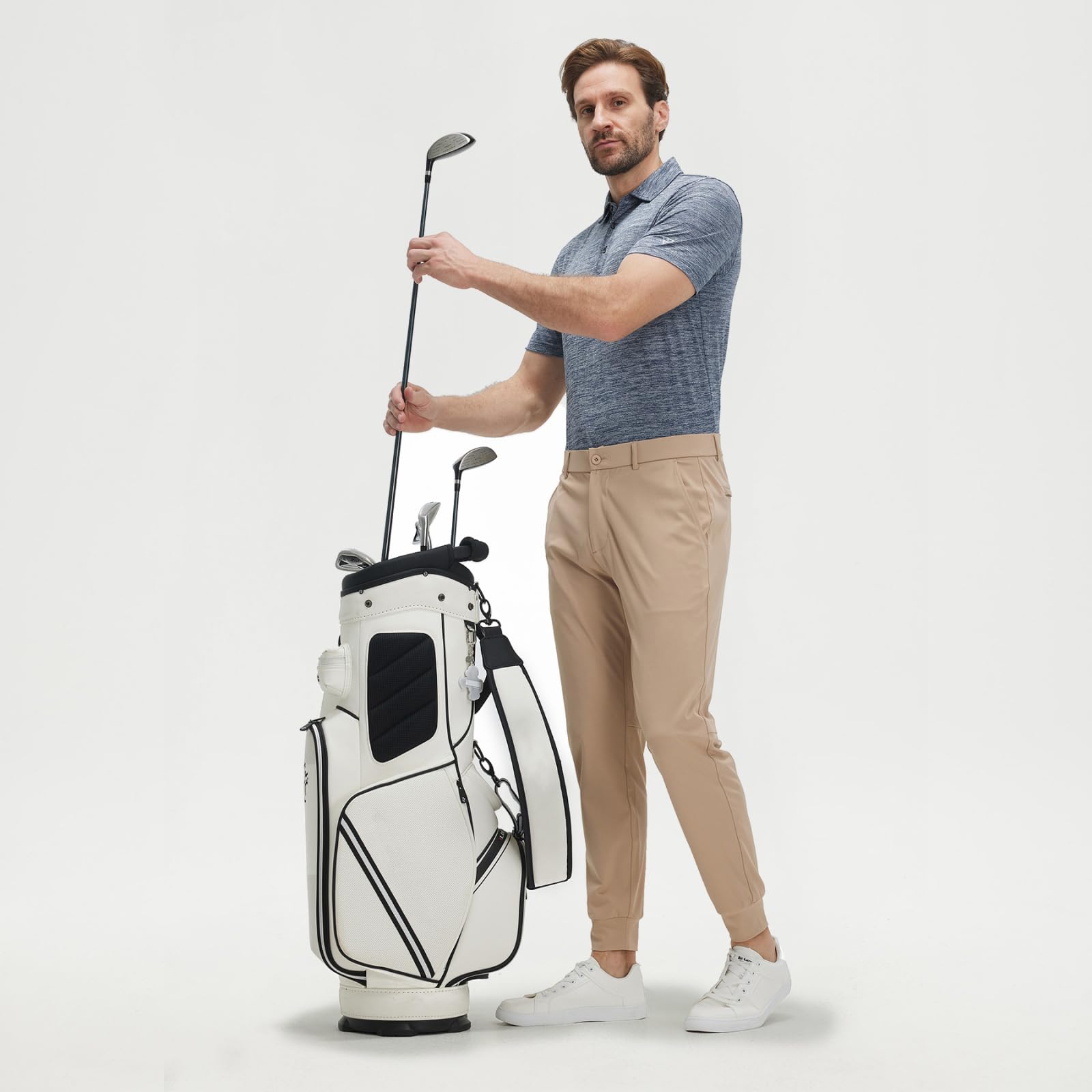 M MAELREG Men‘s Golf Shirts Short Sleeve Ultra-Light Soft Performance Quick Dry Athletic with UPF 30+ Polo Shirts for Men