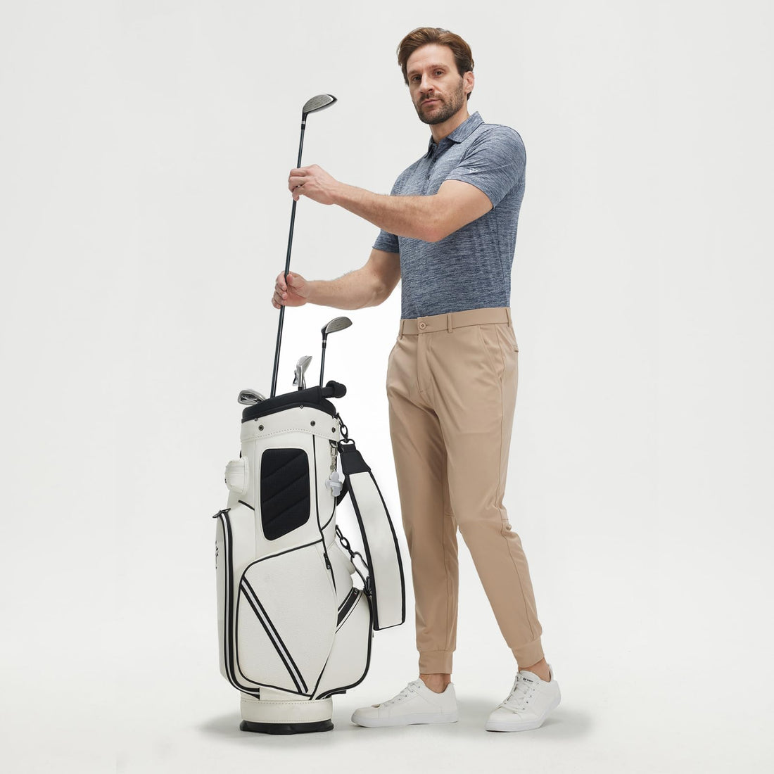 M MAELREG Men‘s Golf Shirts Short Sleeve Ultra-Light Soft Performance Quick Dry Athletic with UPF 30+ Polo Shirts for Men