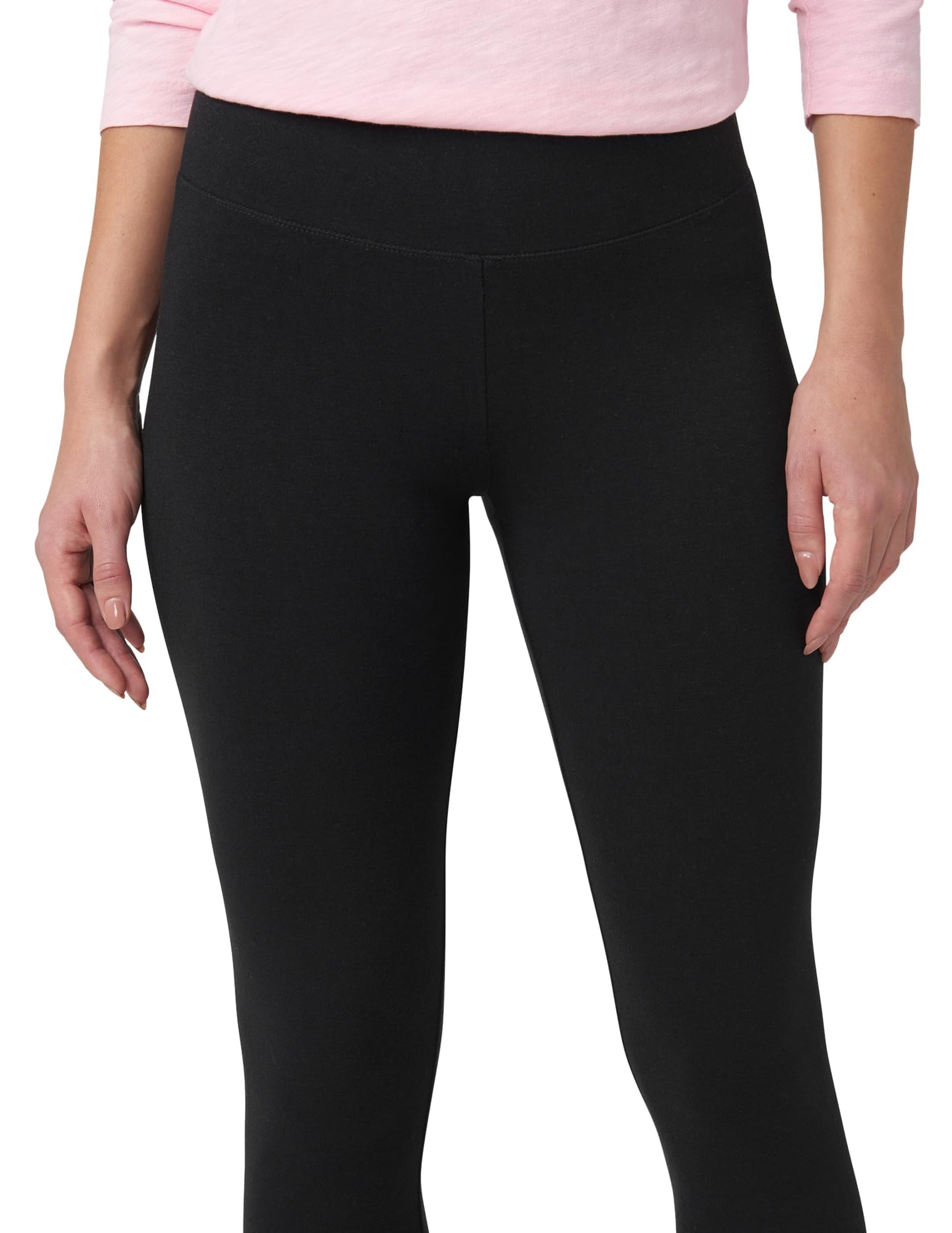 HUE Women’s Cotton Ultra Legging with Wide Waistband, Available in Capri and Legging Length