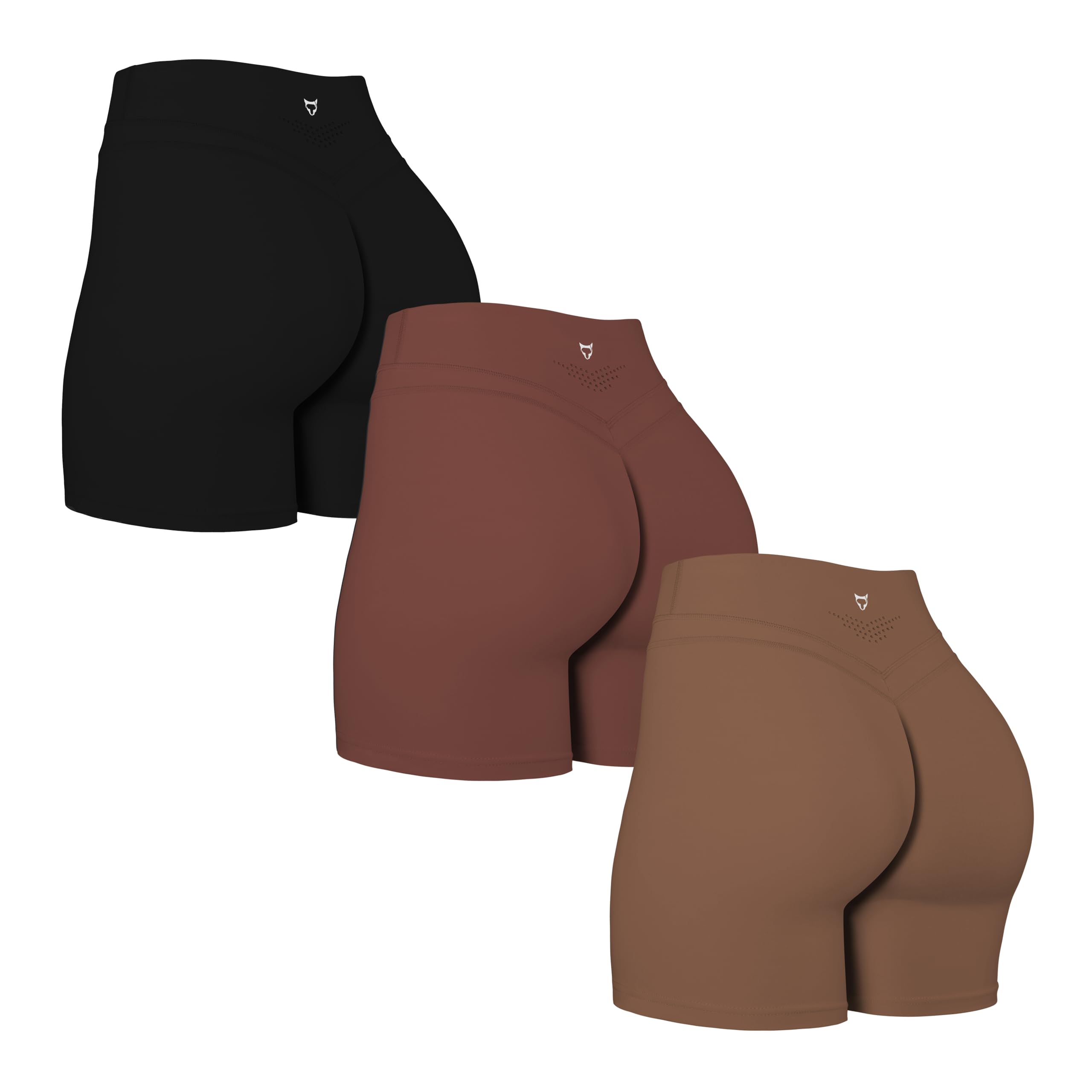 TomTiger Yoga Shorts for Women Tummy Control High Waist Biker Shorts Exercise Workout Curve Lifting Tights Short Pants