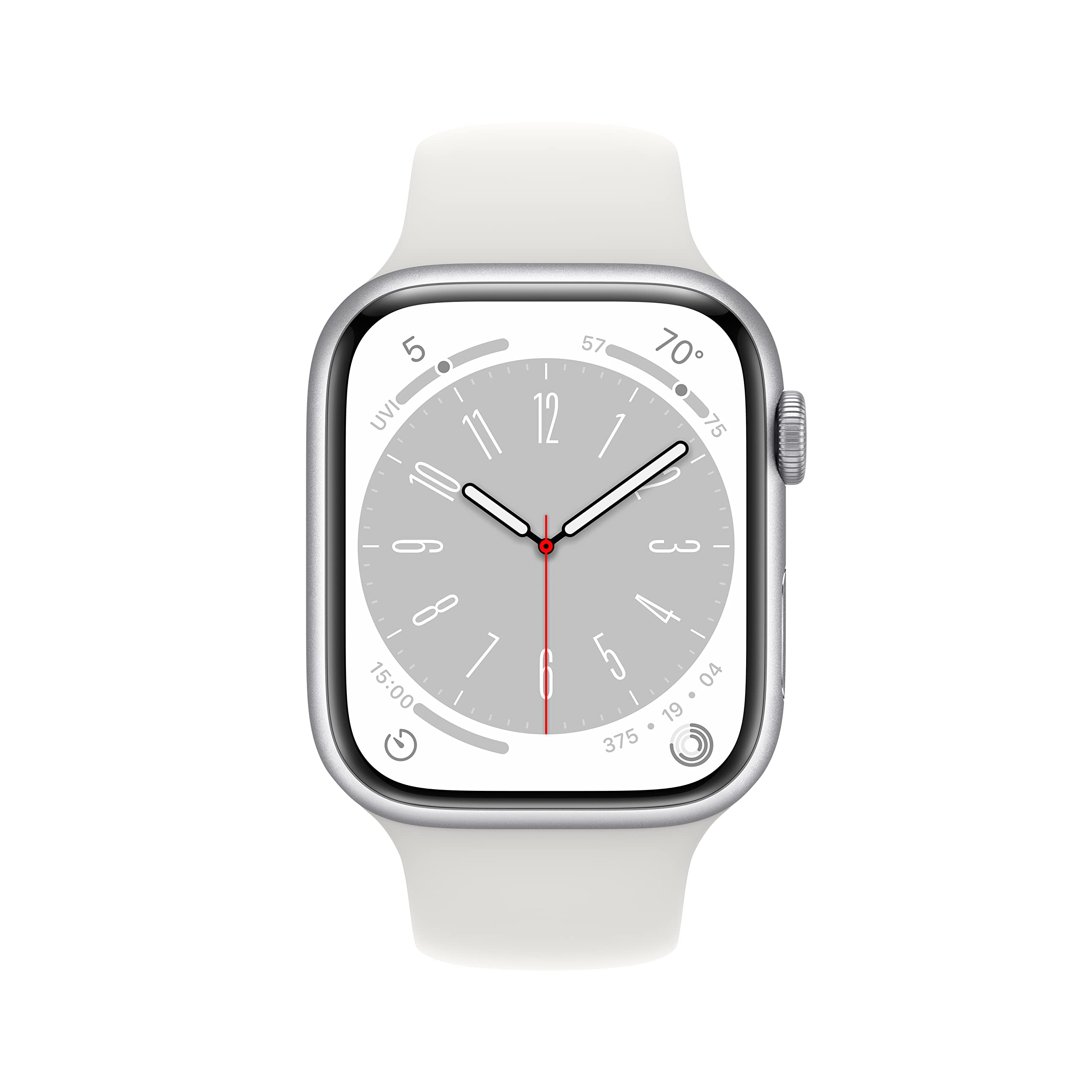 Apple Watch Series 8 [GPS, 45mm] - Midnight Aluminum Case with Midnight Sport Band, M/L (Renewed)