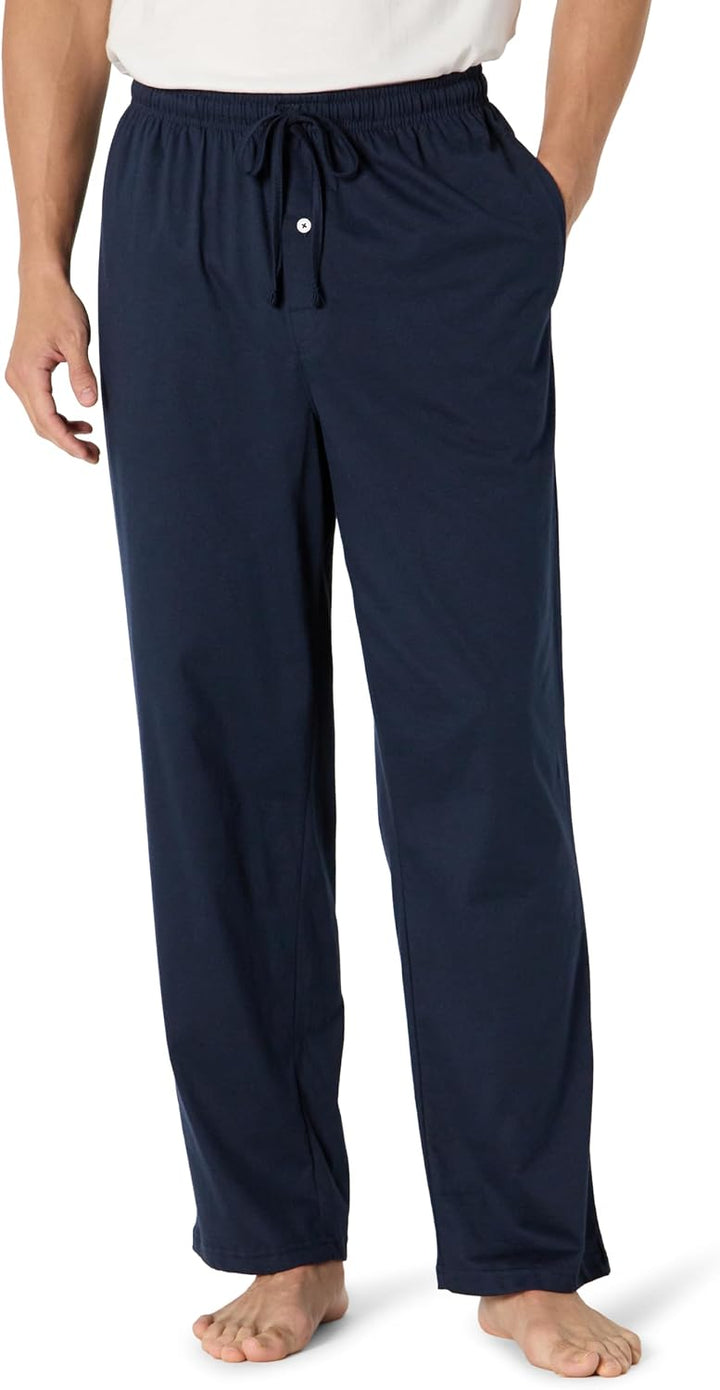 Amazon Essentials Men's Relaxed-Fit Lightweight Cotton Knit Lounge Pajama Pants