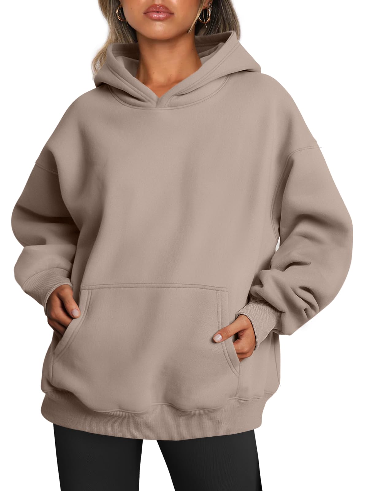 Trendy Queen Women Oversized Hoodies Fall Outfits | Gentle Skin Feel, Aesthetic Drop Shoulder, Large Kangaroo Pocket, Seamless Daily Outfit Match