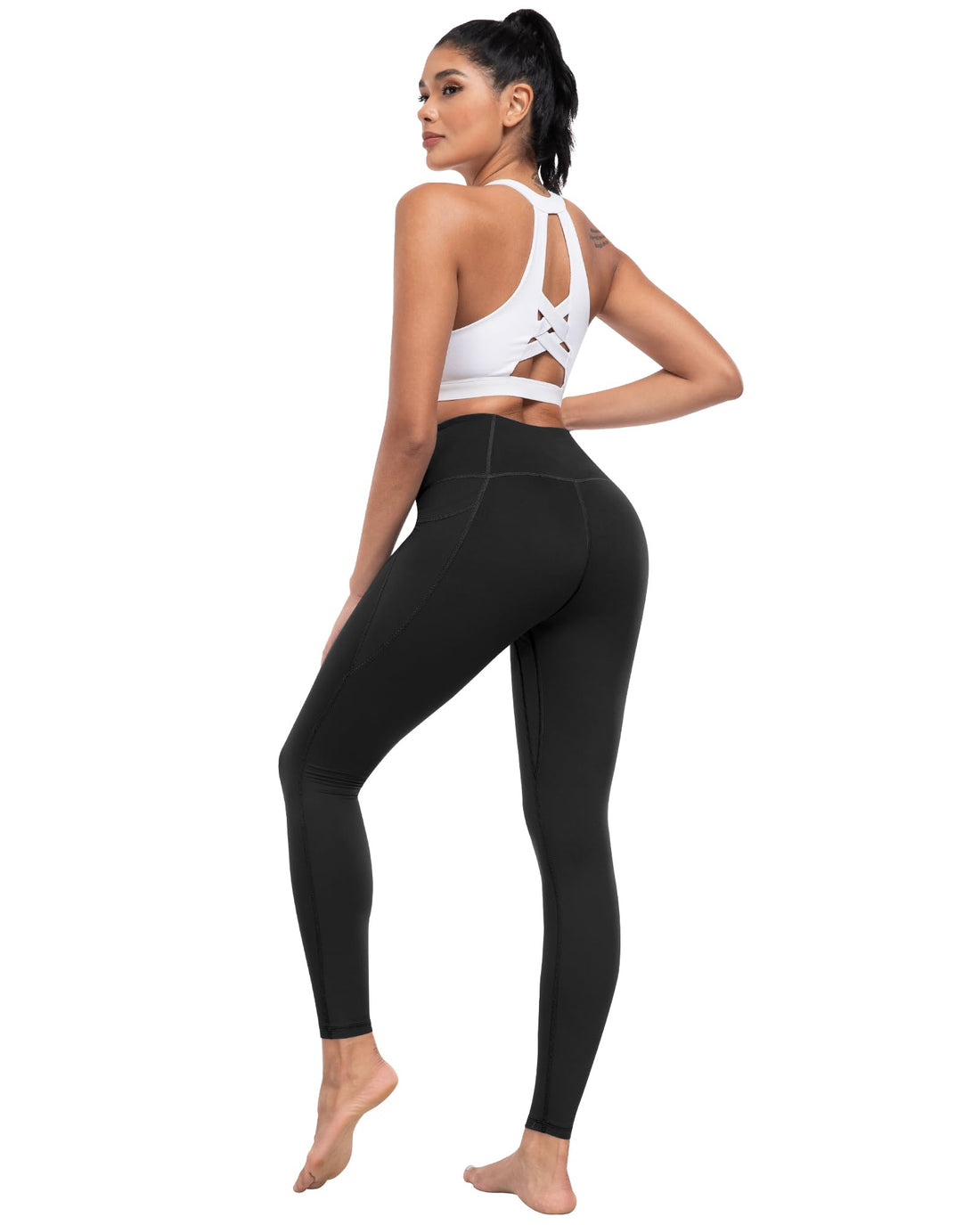 ATHVOTAR Leggings with Pockets for Women, 7 Packs High Waisted Workout Tummy Control Yoga Pants