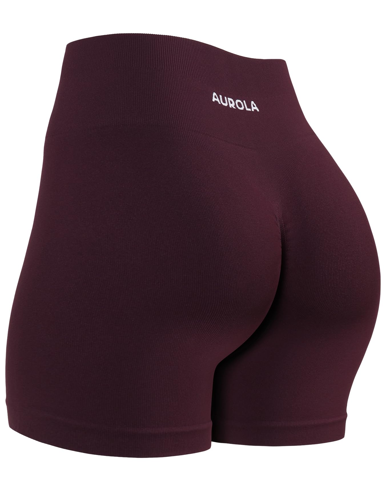 AUROLA Power Workout Shorts for Women Tummy Control Squat Proof Ribbed Thick Seamless Scrunch Active Short