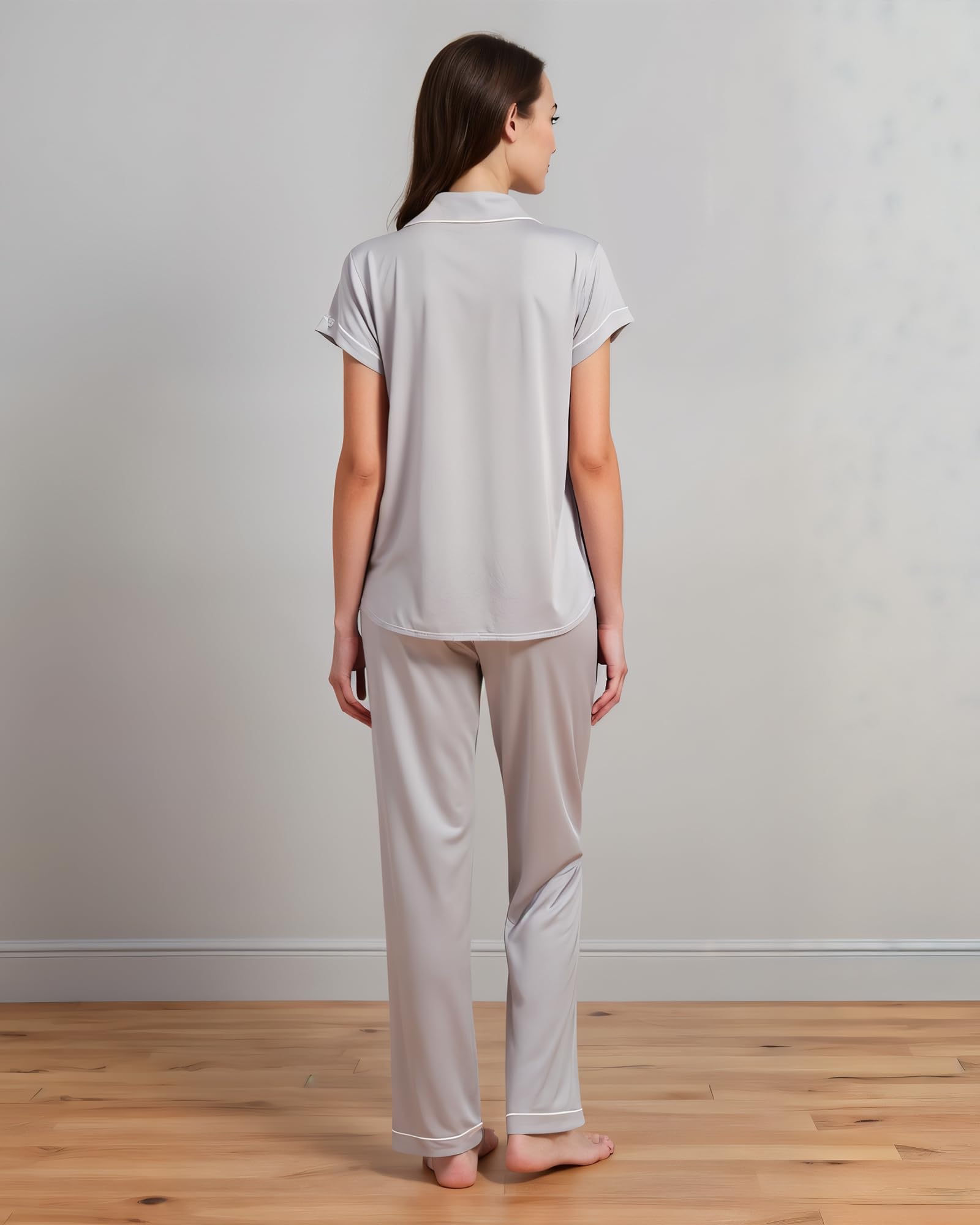 BORN Pajamas for Women Set Button Down