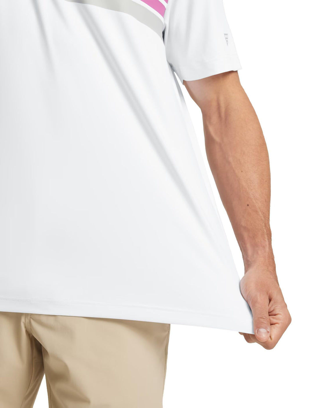 M MAELREG Mens Golf Shirts Short Sleeve Chest Print Stripe Moisture Wicking Dry Fit Casual Collared Mens Polo Shirts