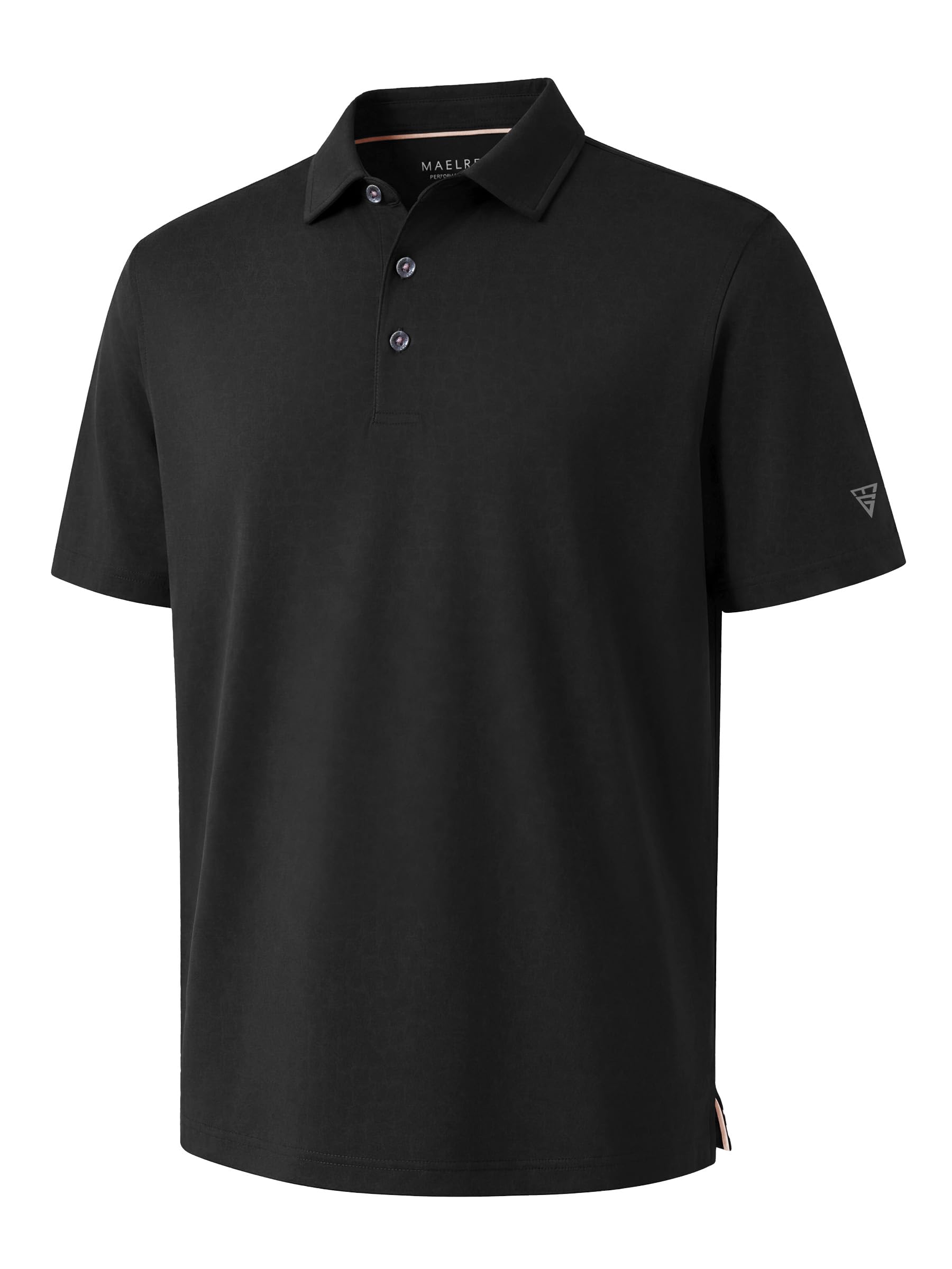 Mens Polo Shirts Short Sleeve Jacquard Casual Nylon Blend Solid Stylish Dry Fit Performance Collared Golf Polo Shirts for Men