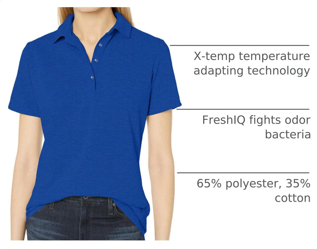Hanes Women's X-Temp Polo with FreshIQ
