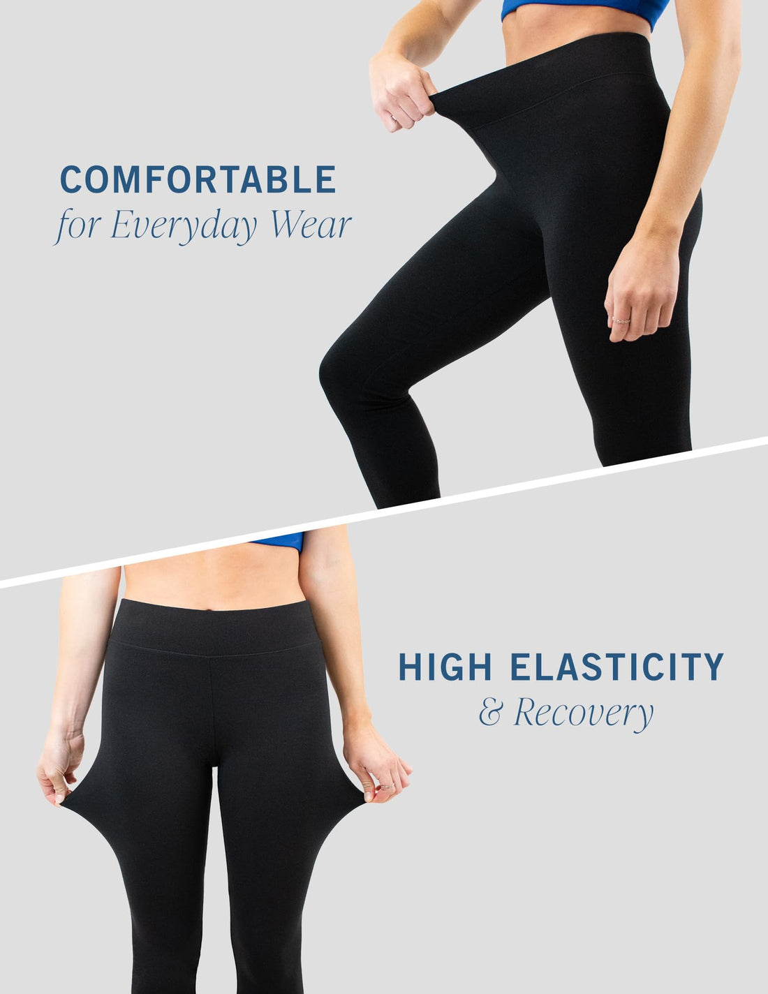 HUE Women’s Cotton Ultra Legging with Wide Waistband, Available in Capri and Legging Length