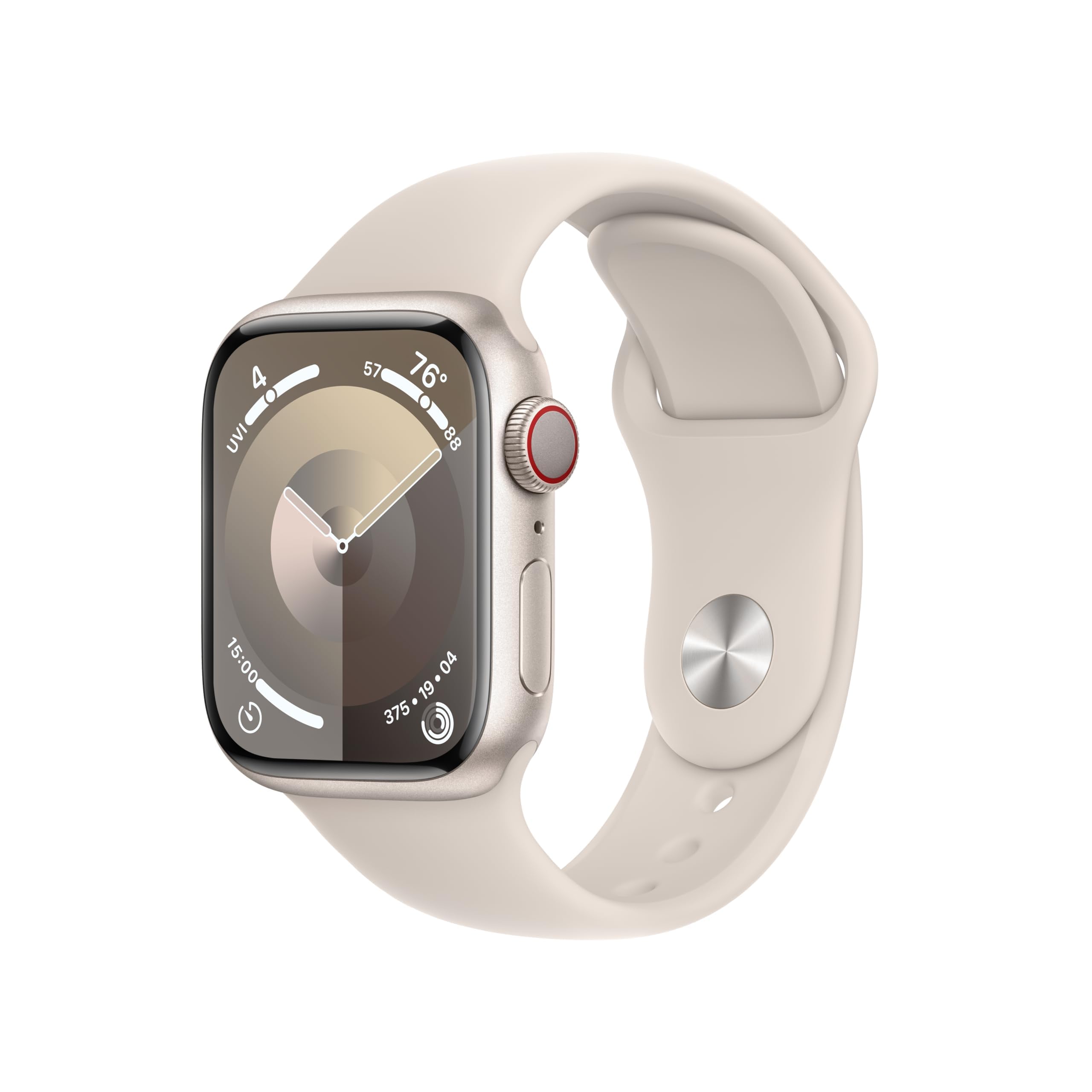 Apple Watch Series 9 [GPS 45mm] Midnight Aluminum Case with Midnight Sport Band M/L (Renewed)