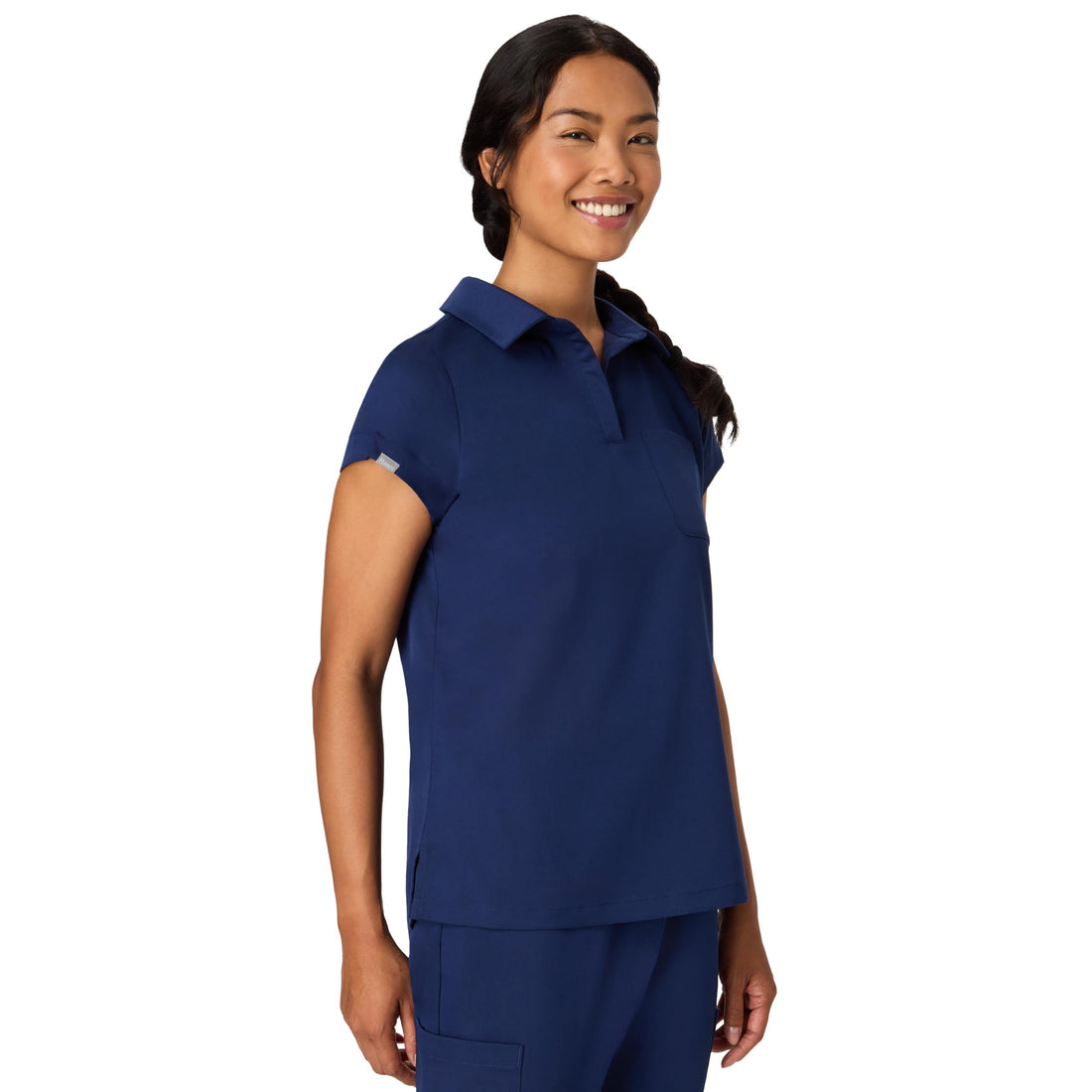 Hanes Women's Scrubs Top, Premium Polo V-Neck Moisture-Wicking Odor Control Women's Shirt