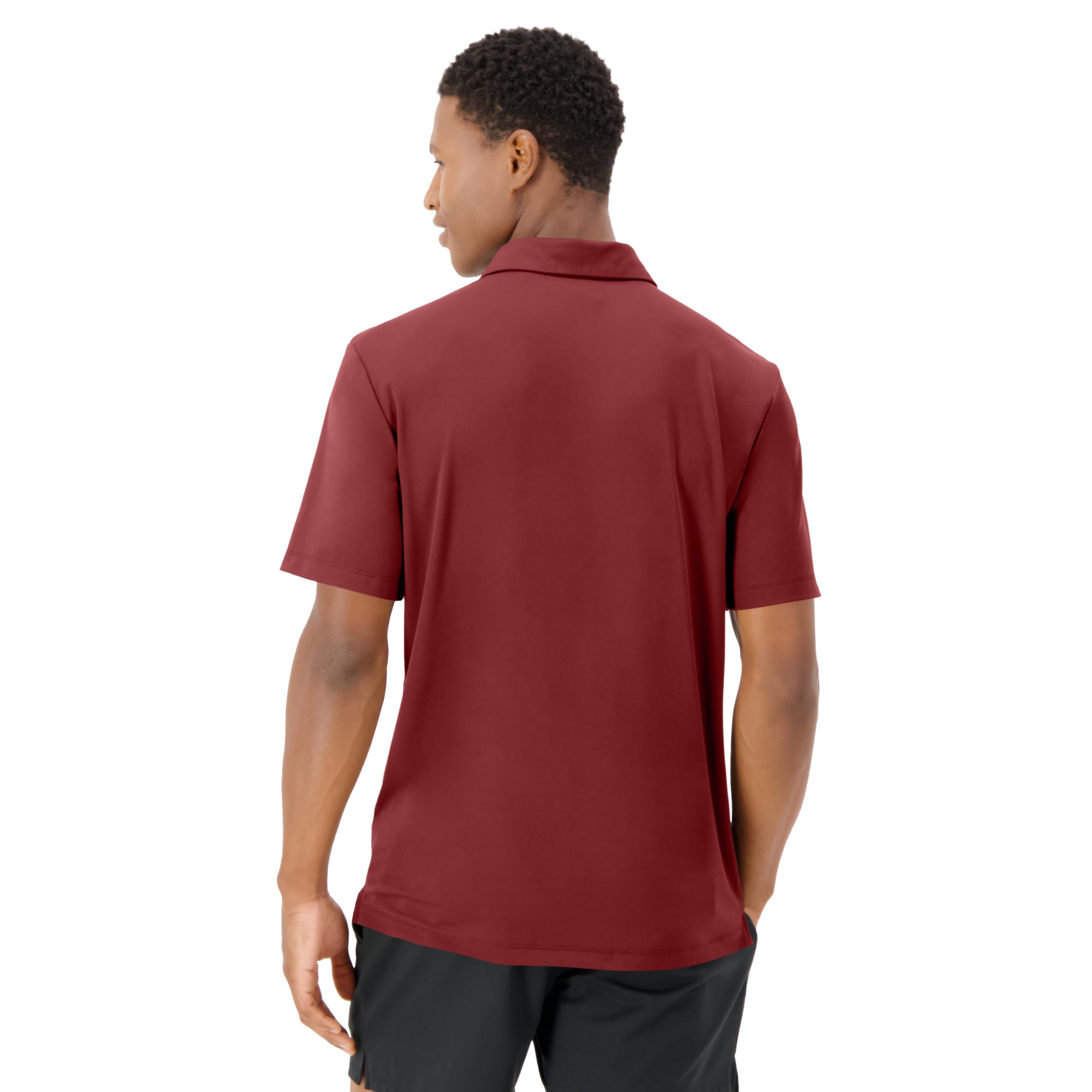 Hanes Men's Moves Performance Polo, Short Sleeve Polo Shirt for Men, Moisture-Wicking