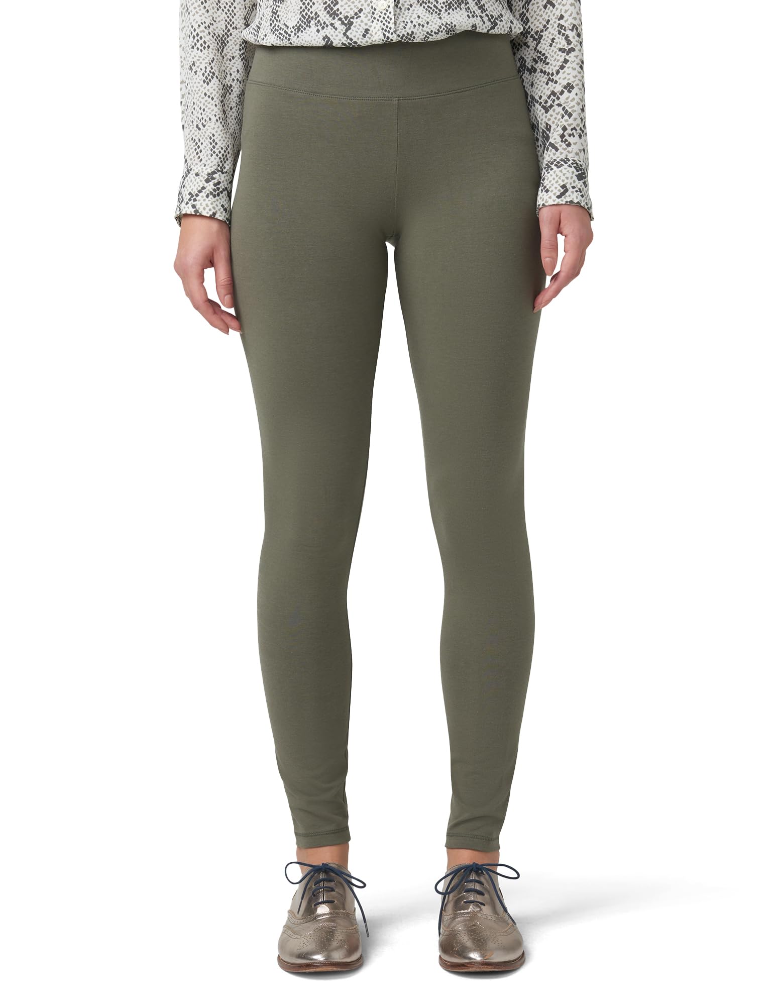 HUE Women’s Cotton Ultra Legging with Wide Waistband, Available in Capri and Legging Length