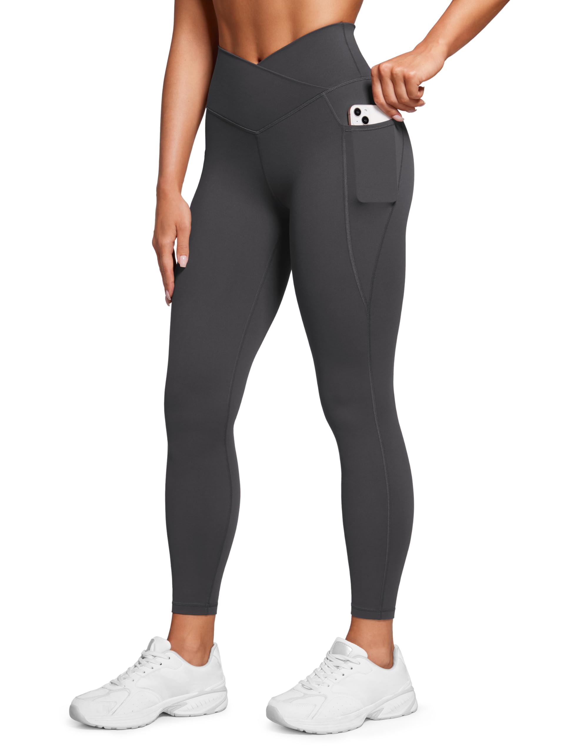 CRZ YOGA Cross Waist Leggings Pockets 25"