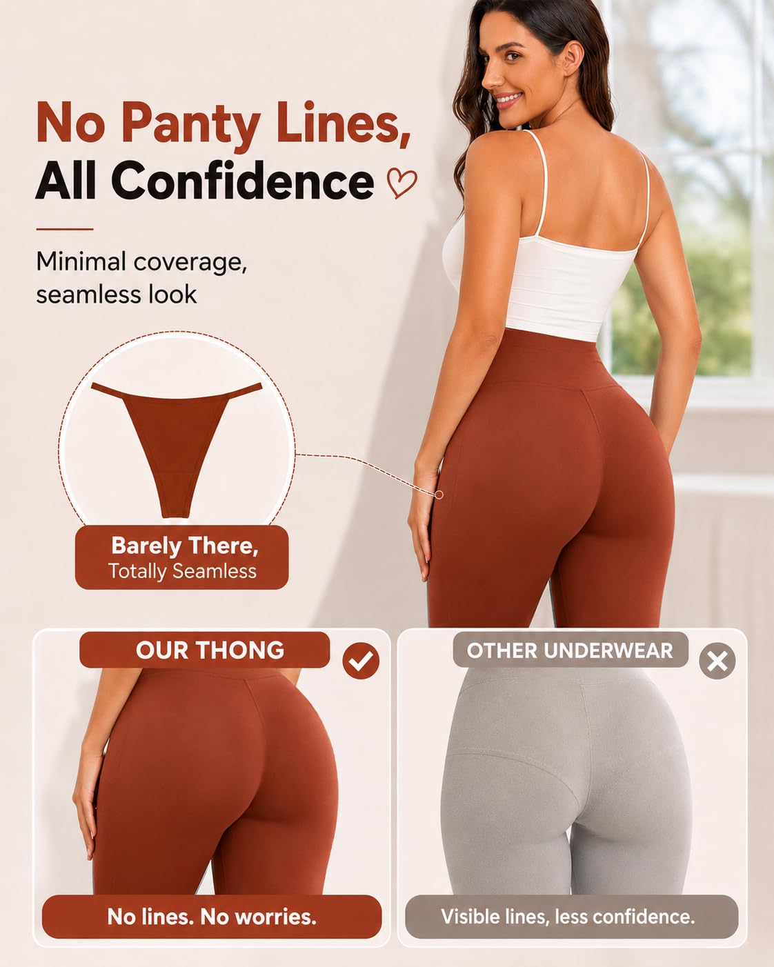 FINETOO 8 Pack Cotton Thongs for Women Sexy G-string Thong Underwear Seamless Low Rise Panties for Ladies Lingerie XS-XXL