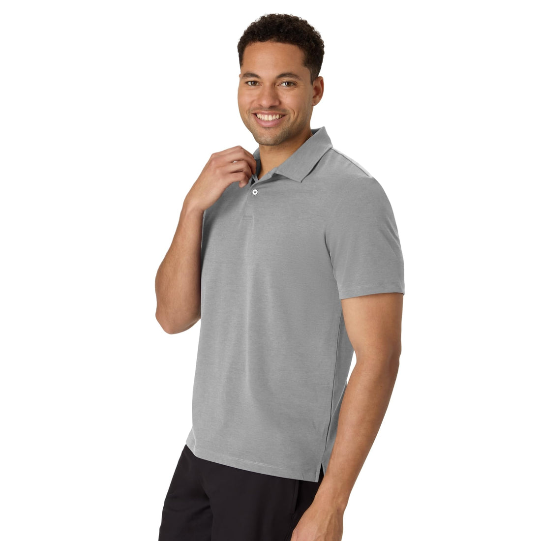 Hanes Men's Moves Performance Polo, Short Sleeve Polo Shirt for Men, Moisture-Wicking