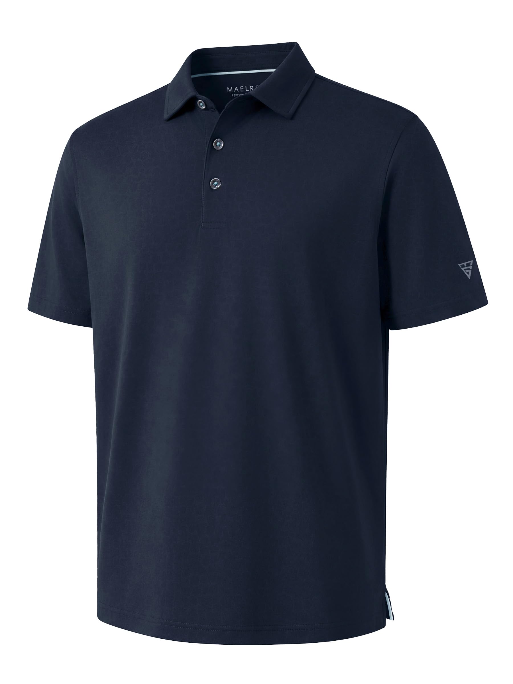 Mens Polo Shirts Short Sleeve Jacquard Casual Nylon Blend Solid Stylish Dry Fit Performance Collared Golf Polo Shirts for Men