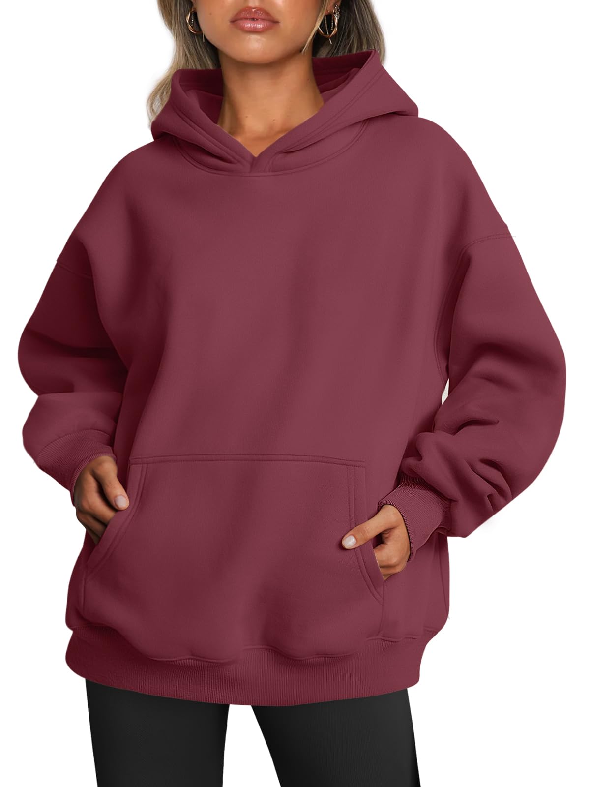 Trendy Queen Women Oversized Hoodies Fall Outfits | Gentle Skin Feel, Aesthetic Drop Shoulder, Large Kangaroo Pocket, Seamless Daily Outfit Match